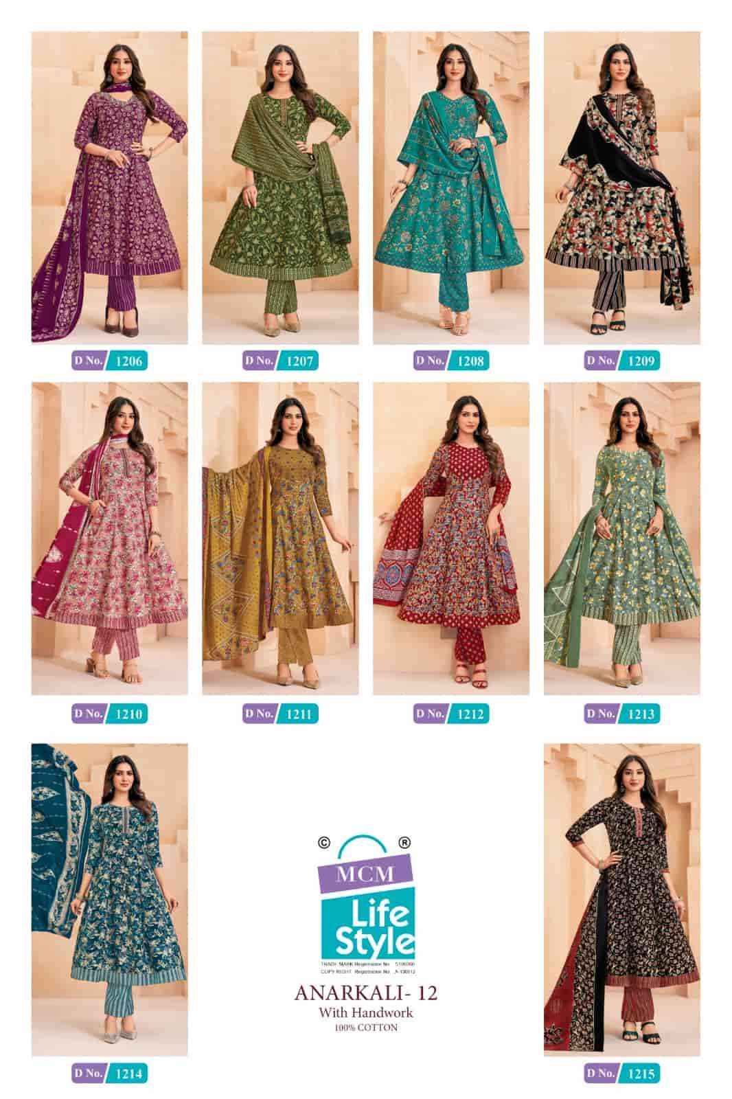 Mcm Lifestyle Anarkali Vol 12 Cotton Readymade Suits Wholesale Online Price ( 10 Pcs Catalogue )