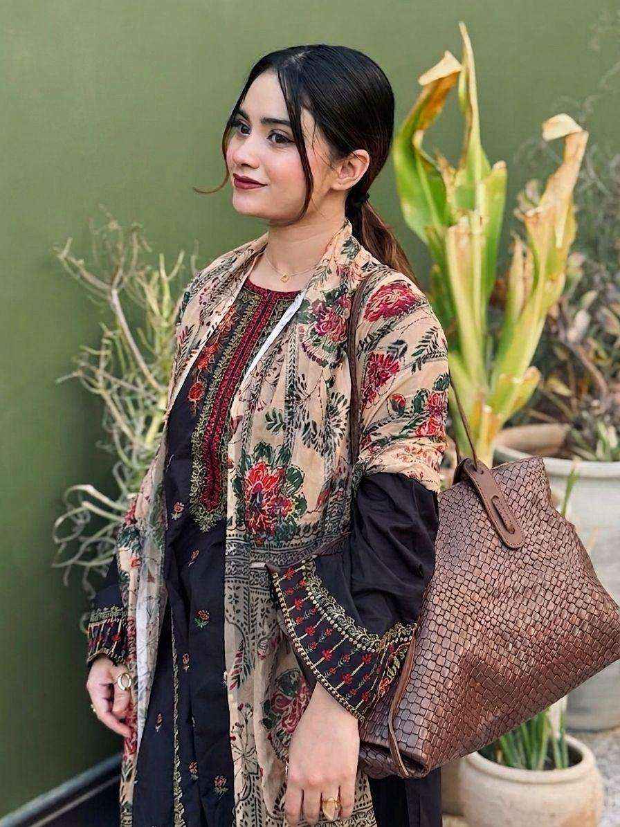 MF BLACK CHEVRON HIT DESIGN VISCOSE FANCY WORK READY MADE SUIT_ WHOLESALE FACTORY ( 1 PCS CATALOG )