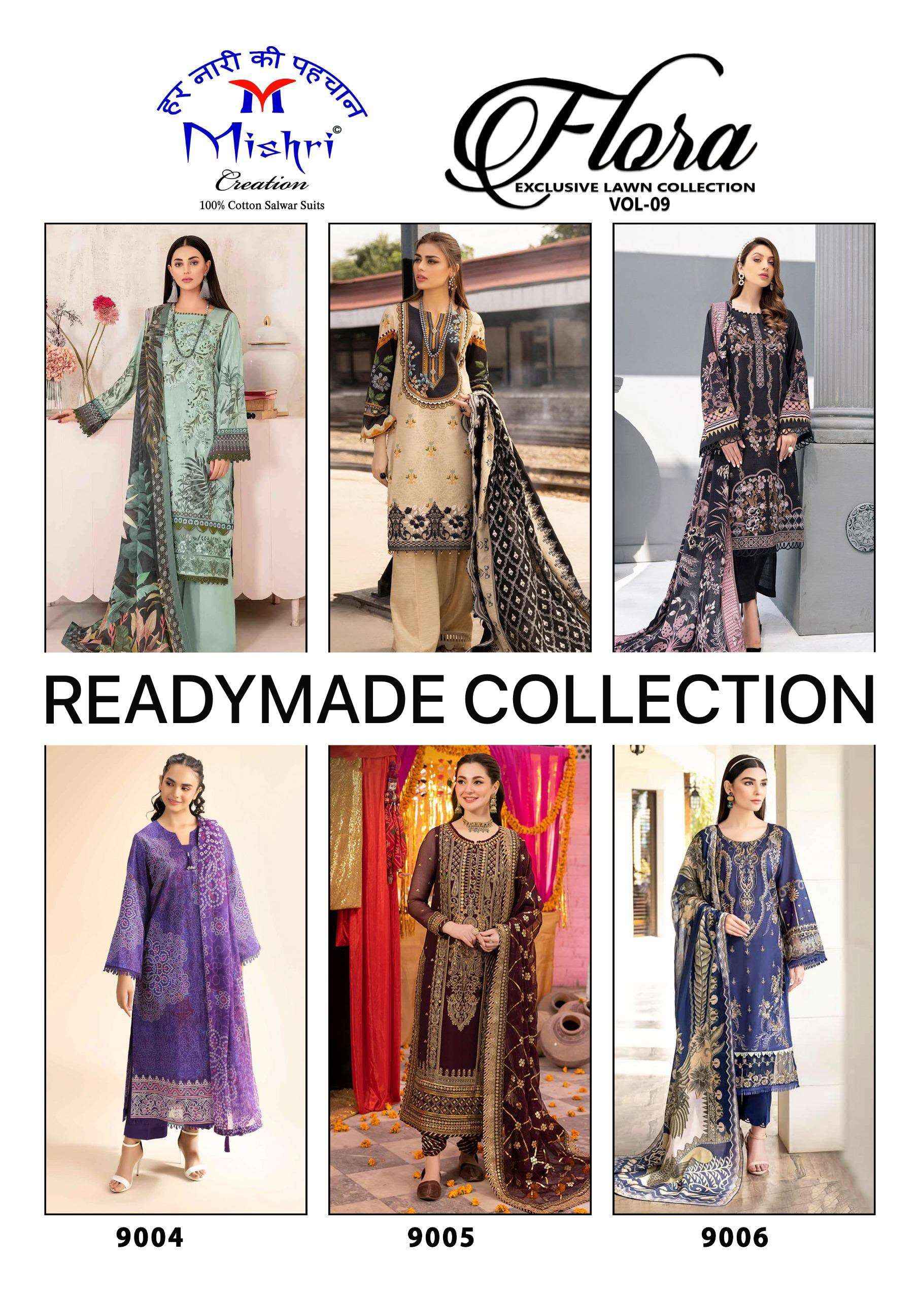 MISHRI CREATION FLORA VOL 9 READY MADE SUIT _ WHPOLESALEFACTORY RATE ( 6 PCS CATALOG )