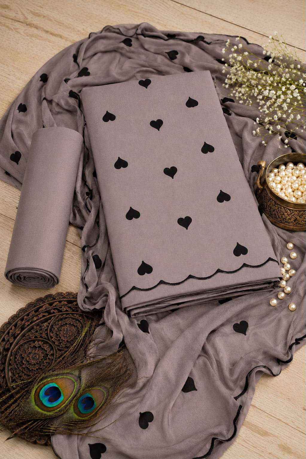 Miss World Choice Cute Heart Vol 1 Rayon Dress Material Surat Textile Market ( 5 pcs Catalogue )