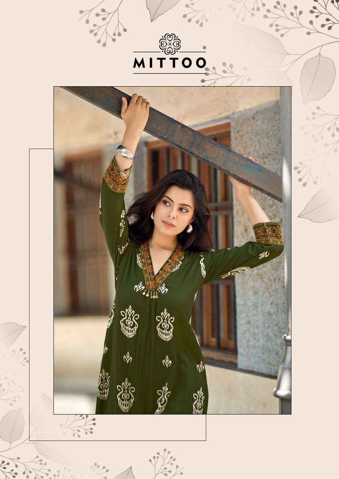 Mittoo Vitara Vol 2 Rayon Top With Bottom Wholesale Dealer ( 5 pcs Catalogue )