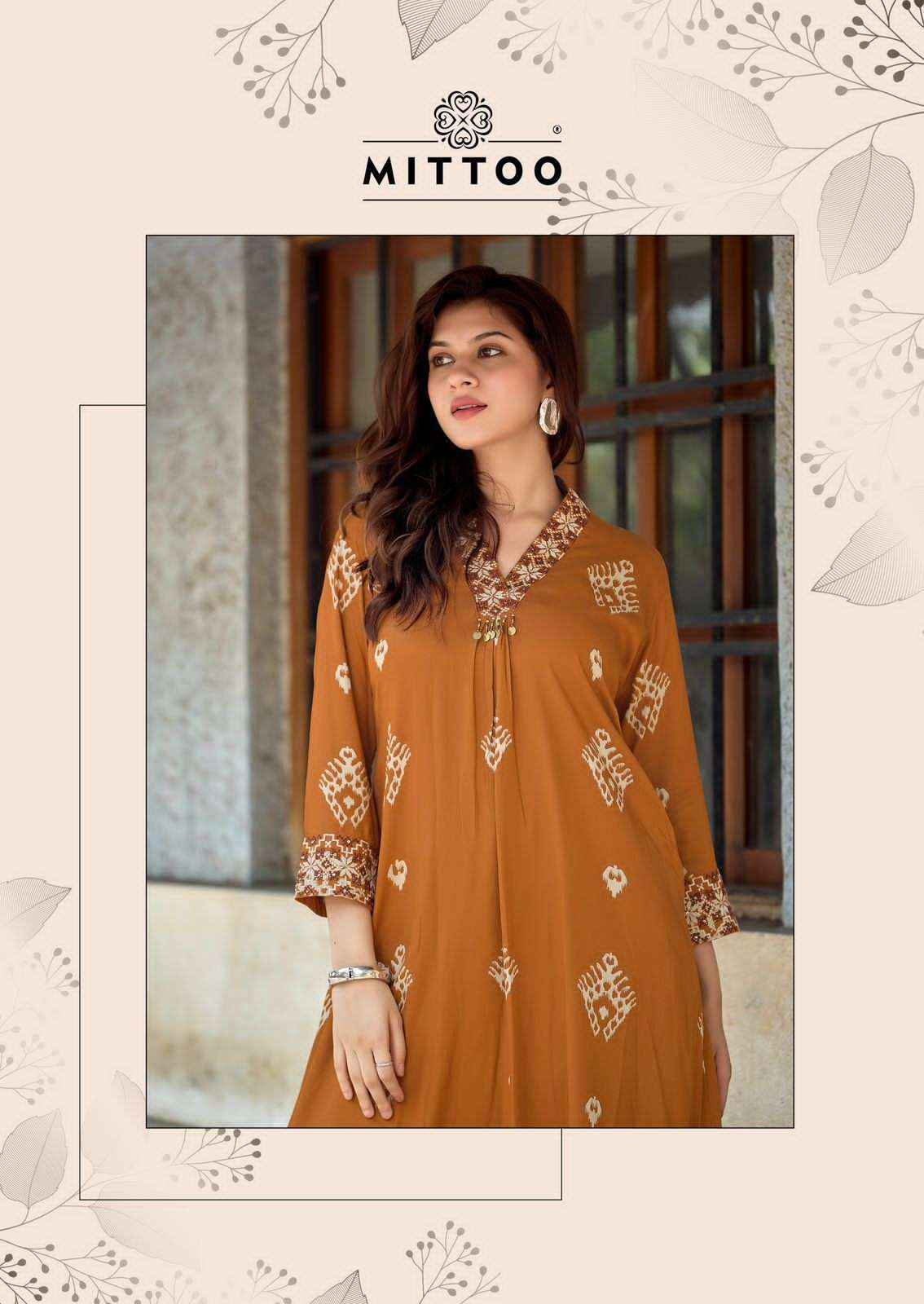 Mittoo Vitara Vol 2 Rayon Top With Bottom Wholesale Dealer ( 5 pcs Catalogue )