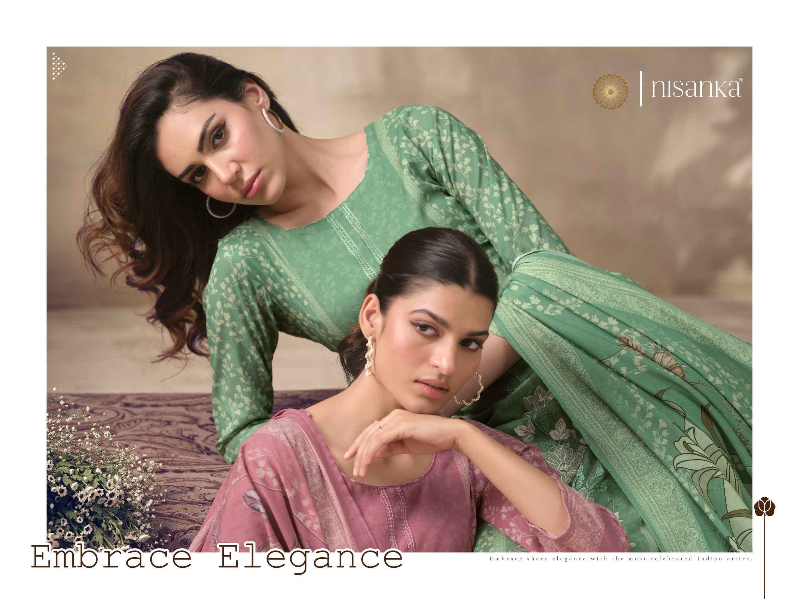 Nisanka Cashmere Vol 6 Viscose Lawn Dress Material Wholesale Factory ( 4 pcs Catalogue )
