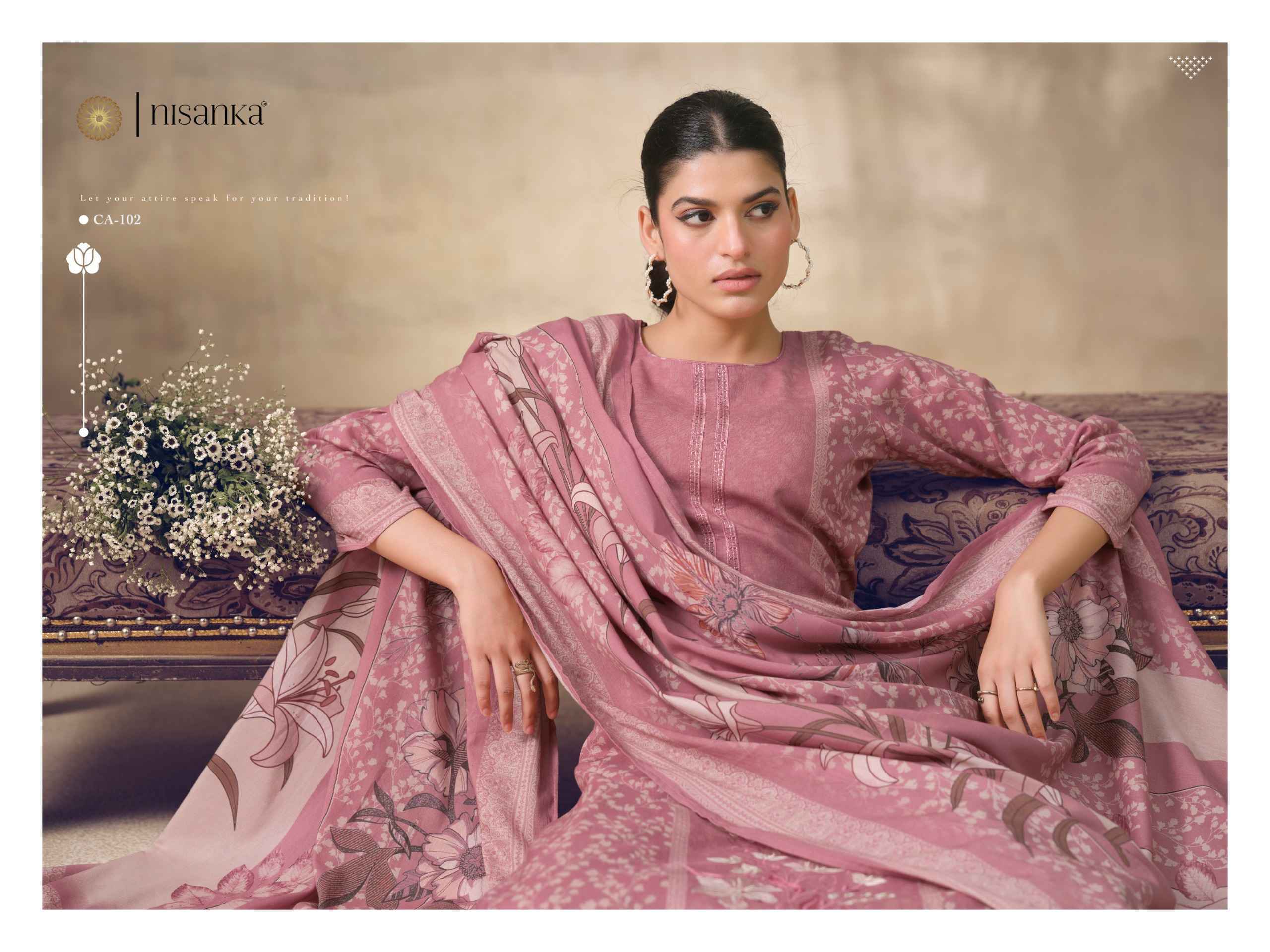 Nisanka Cashmere Vol 6 Viscose Lawn Dress Material Wholesale Factory ( 4 pcs Catalogue )