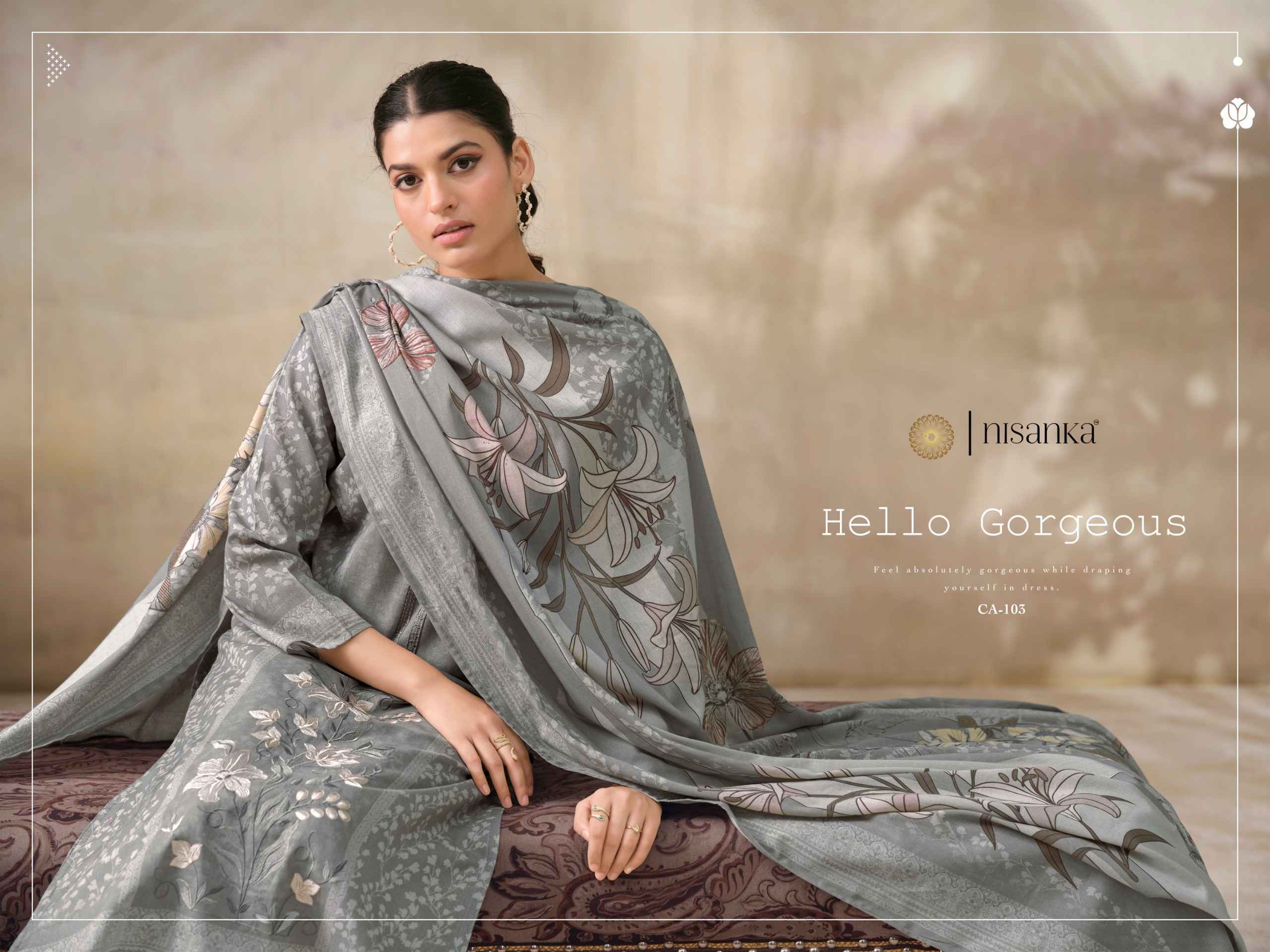 Nisanka Cashmere Vol 6 Viscose Lawn Dress Material Wholesale Factory ( 4 pcs Catalogue )