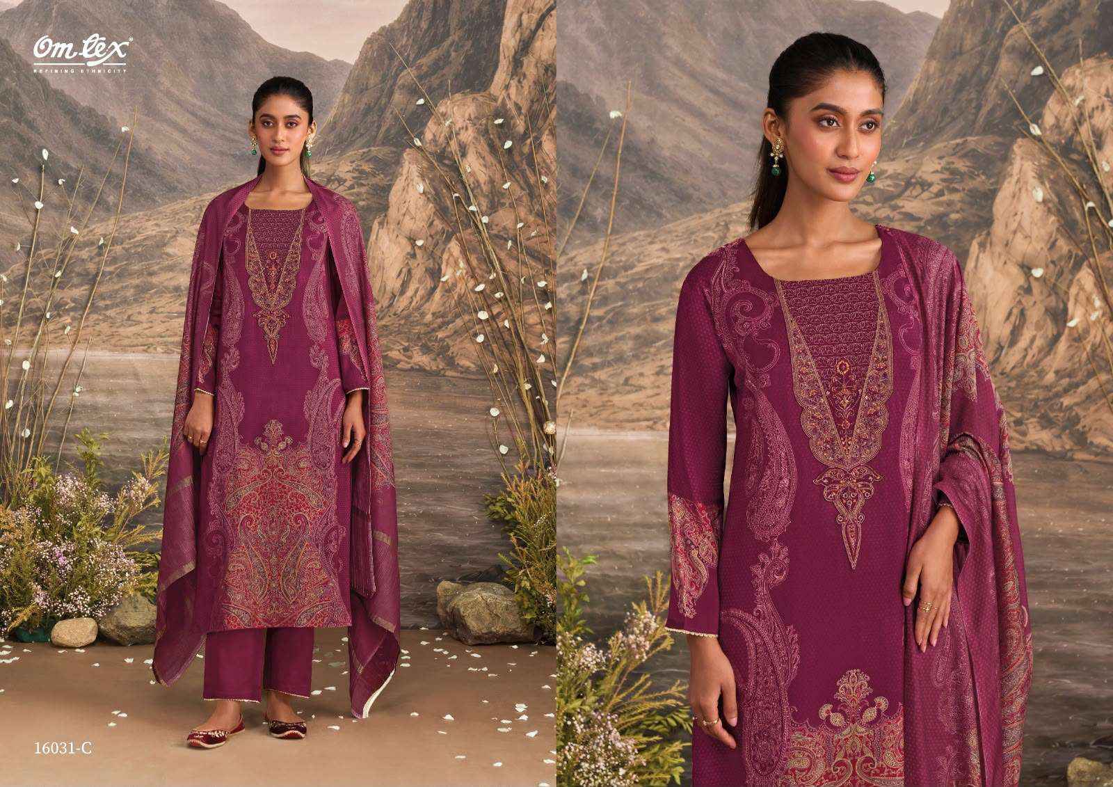 Omtex Ember Premium Style Muslin Silk Dress Material _ Wholesale Factory Rate ( 4 Pcs Catalog )