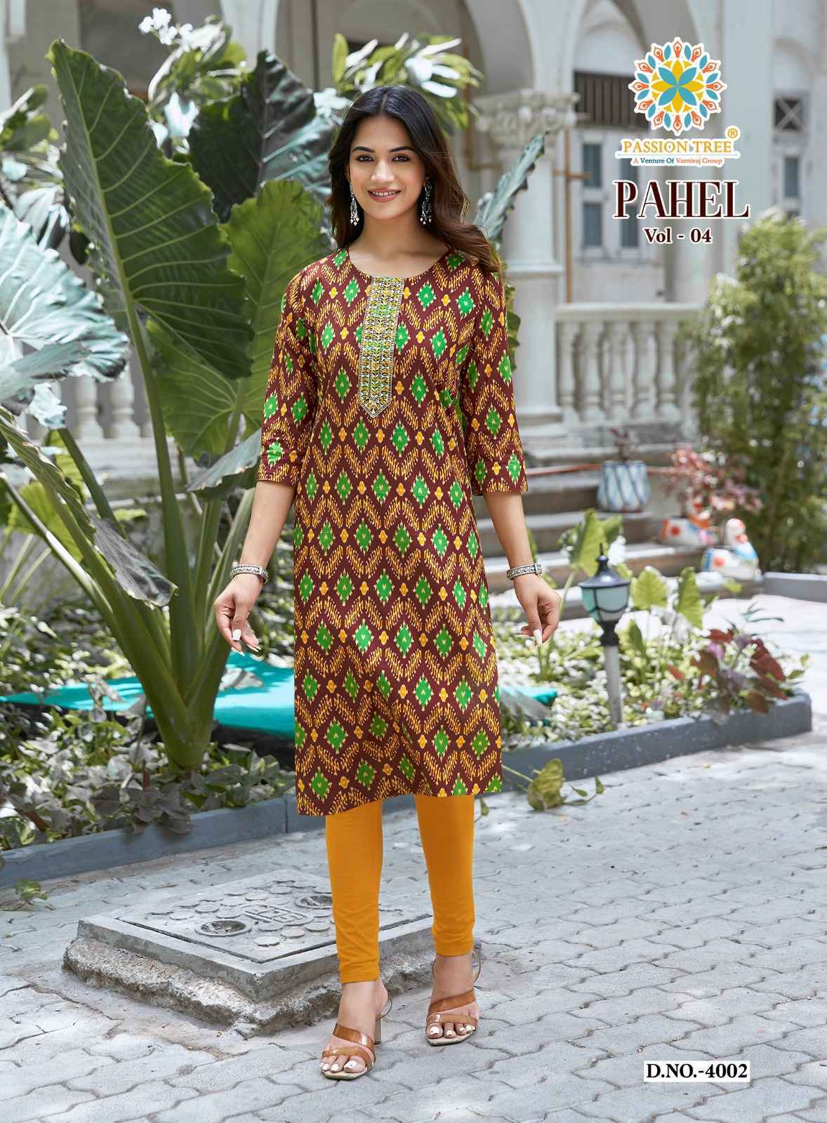 Passion Tree Pahel Vol 4 Cotton Kurti Set _ Wholesale Factory Rate ( 11 Pcs Catalog )