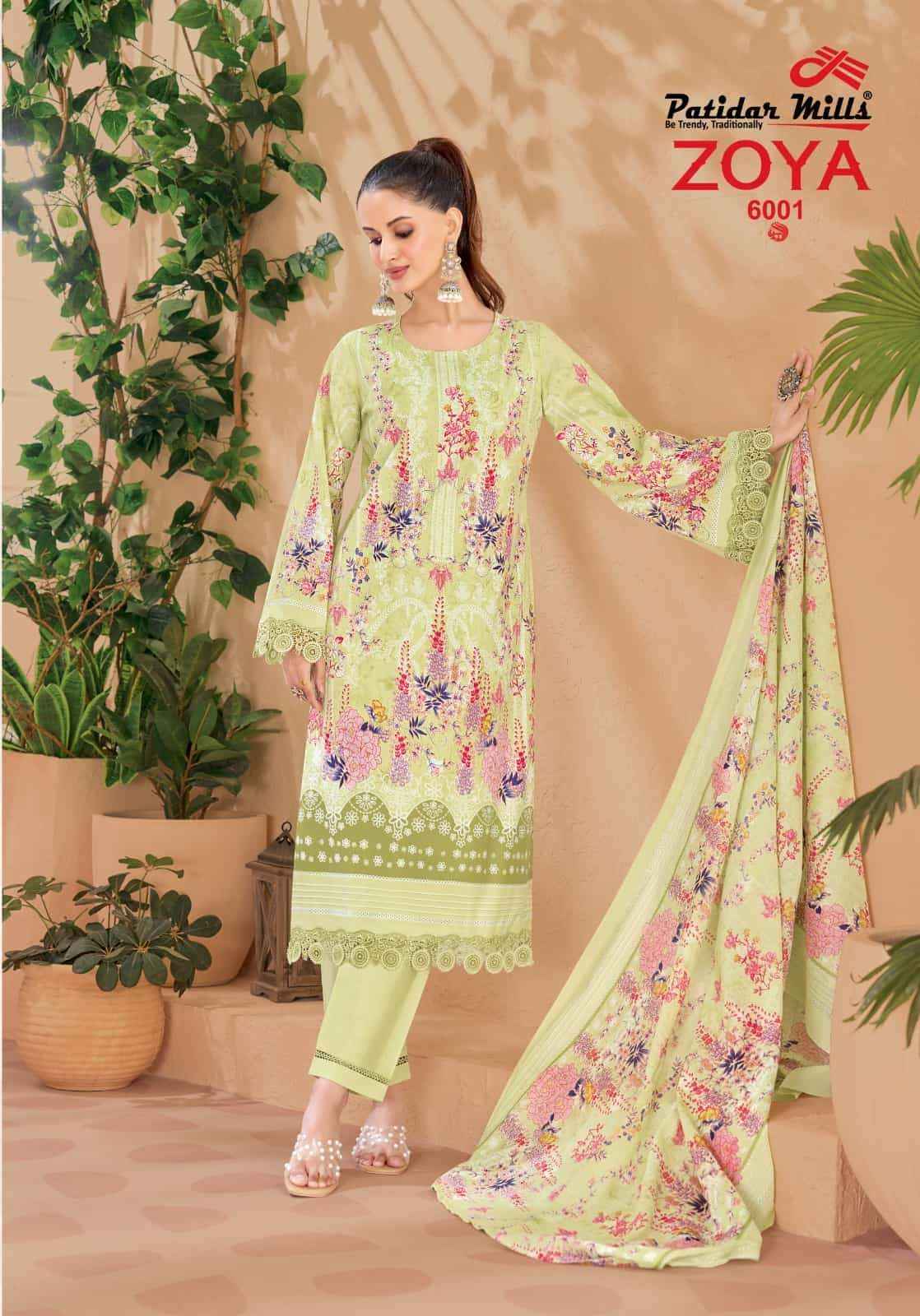 Patidar Mills Zoya Vol 6 Readymade Karachi Suit Collection _ Wholesale Factory ( 8 Pcs Catalog )