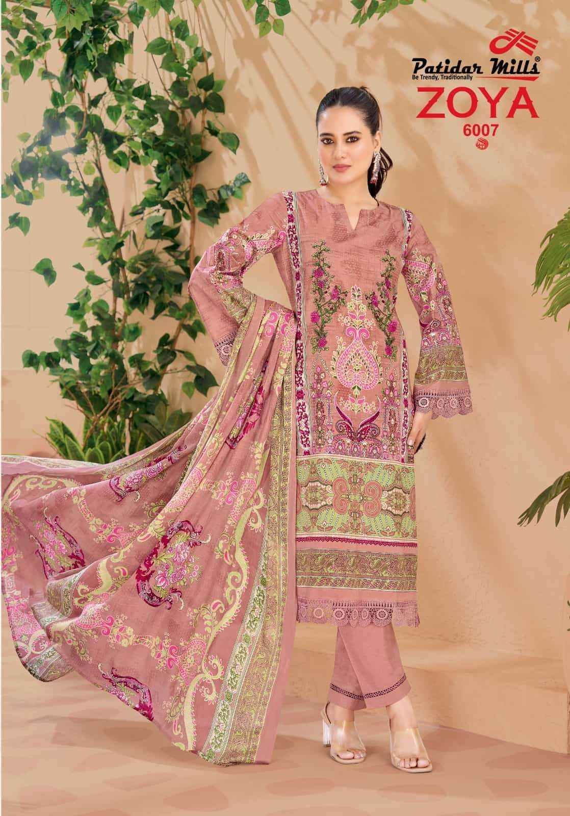 Patidar Mills Zoya Vol 6 Readymade Karachi Suit Collection _ Wholesale Factory ( 8 Pcs Catalog )