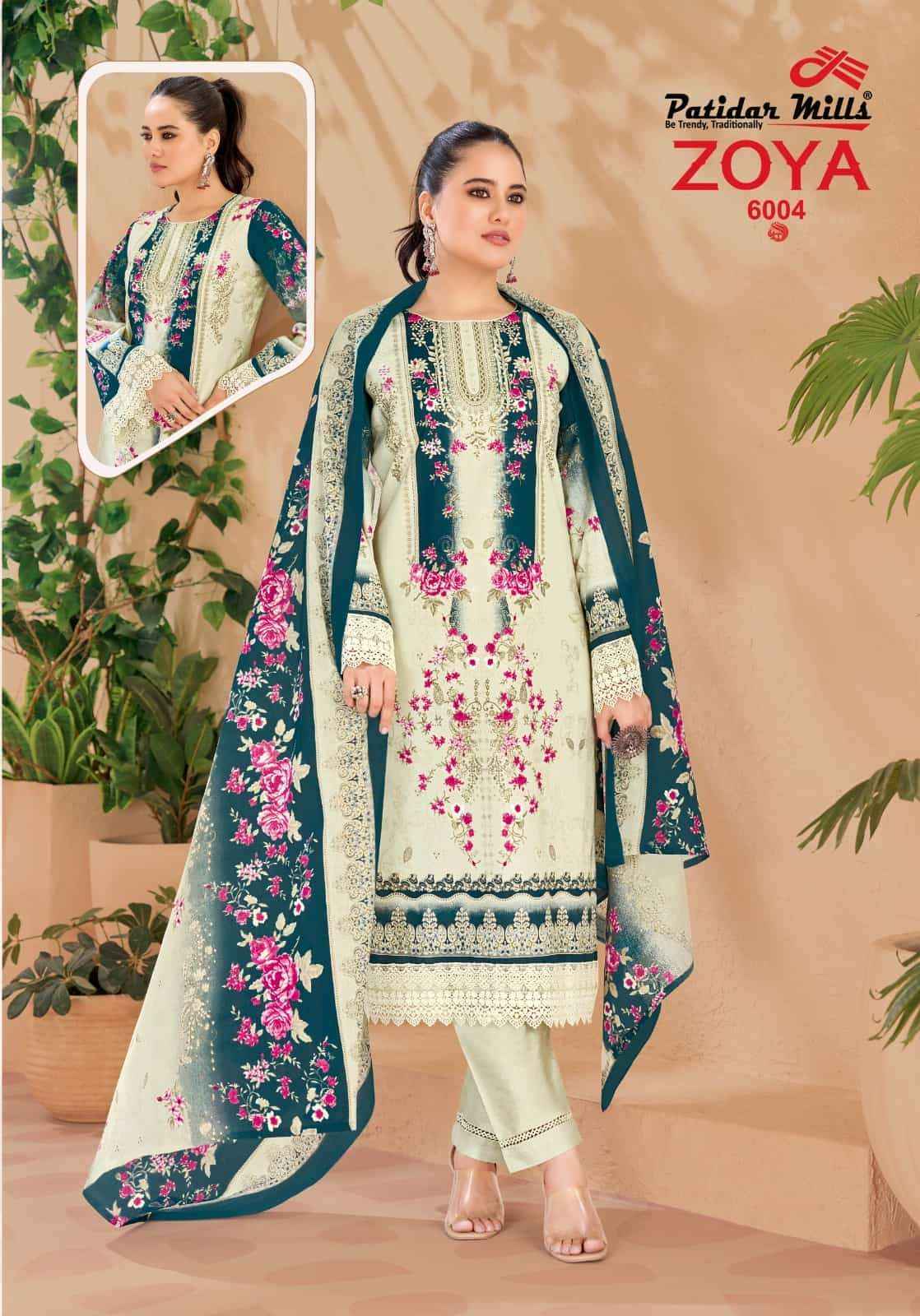 Patidar Mills Zoya Vol 6 Readymade Karachi Suit Collection _ Wholesale Factory ( 8 Pcs Catalog )