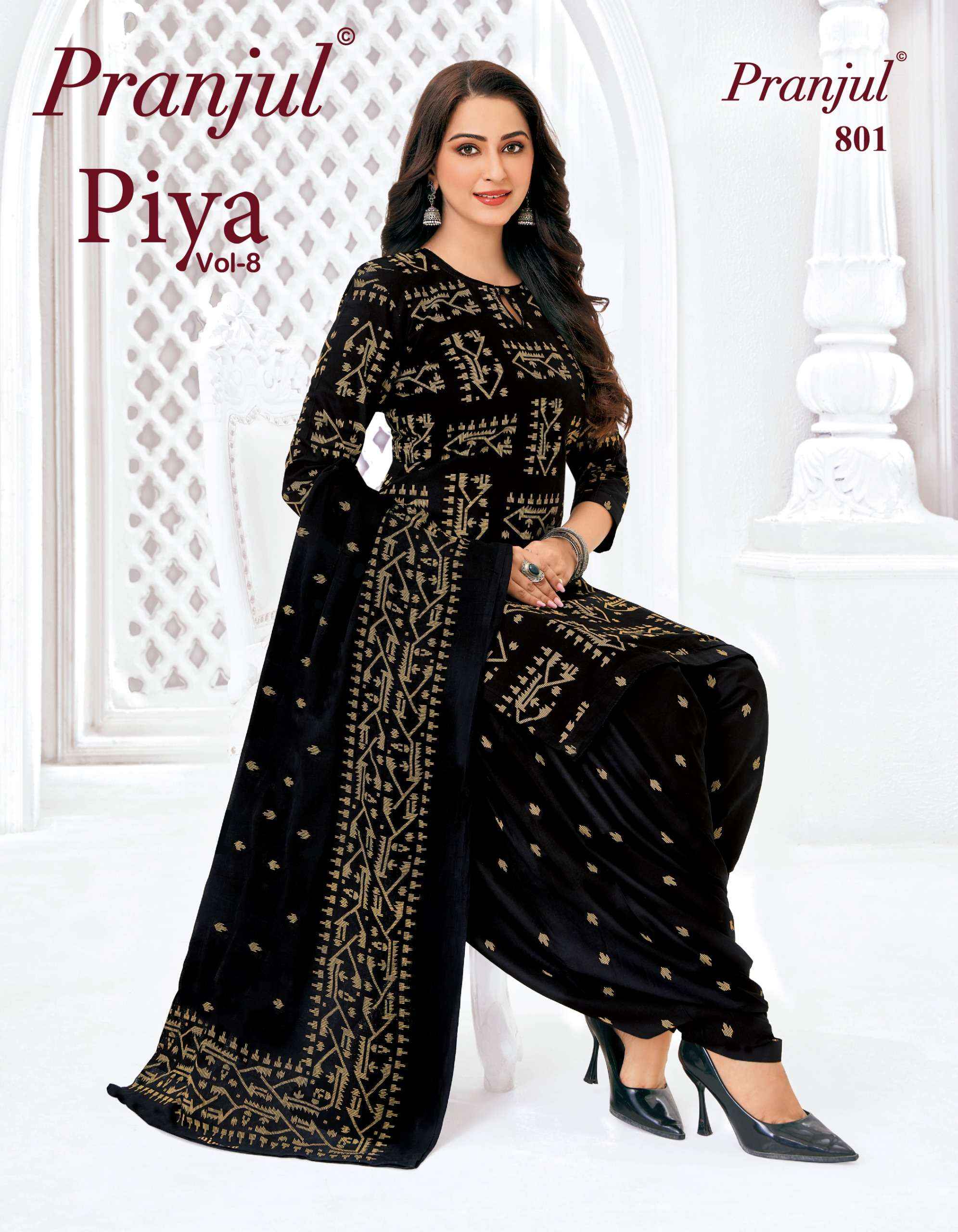 Pranjul Piya Vol 8 Pure Cotton Patiyala Suits Wholesale Price ( 9 Pcs Catalogue )