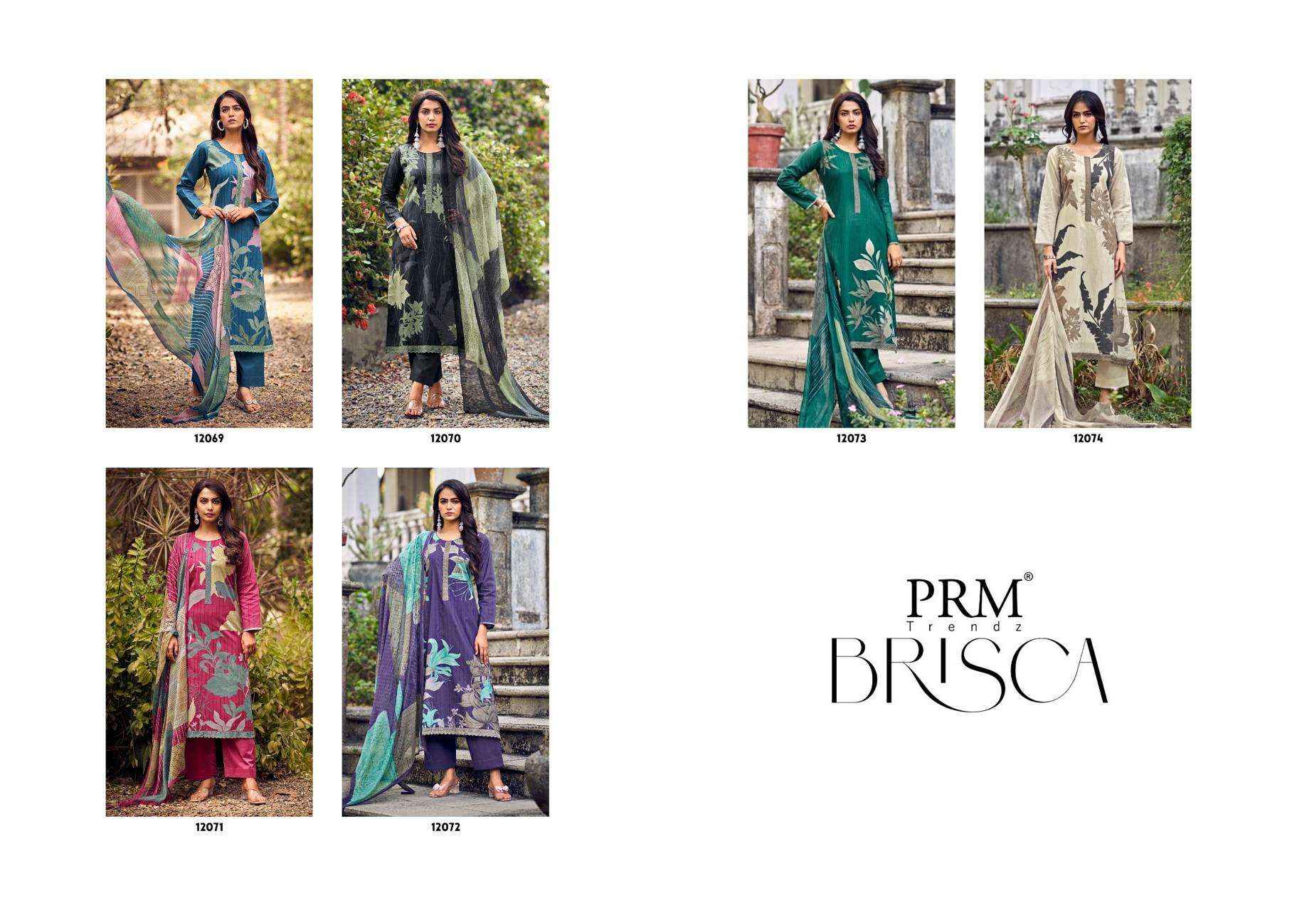 PRM trends Brisca Designer print Cotton Suit  Wholesale price ( 6 Pcs Catalog )