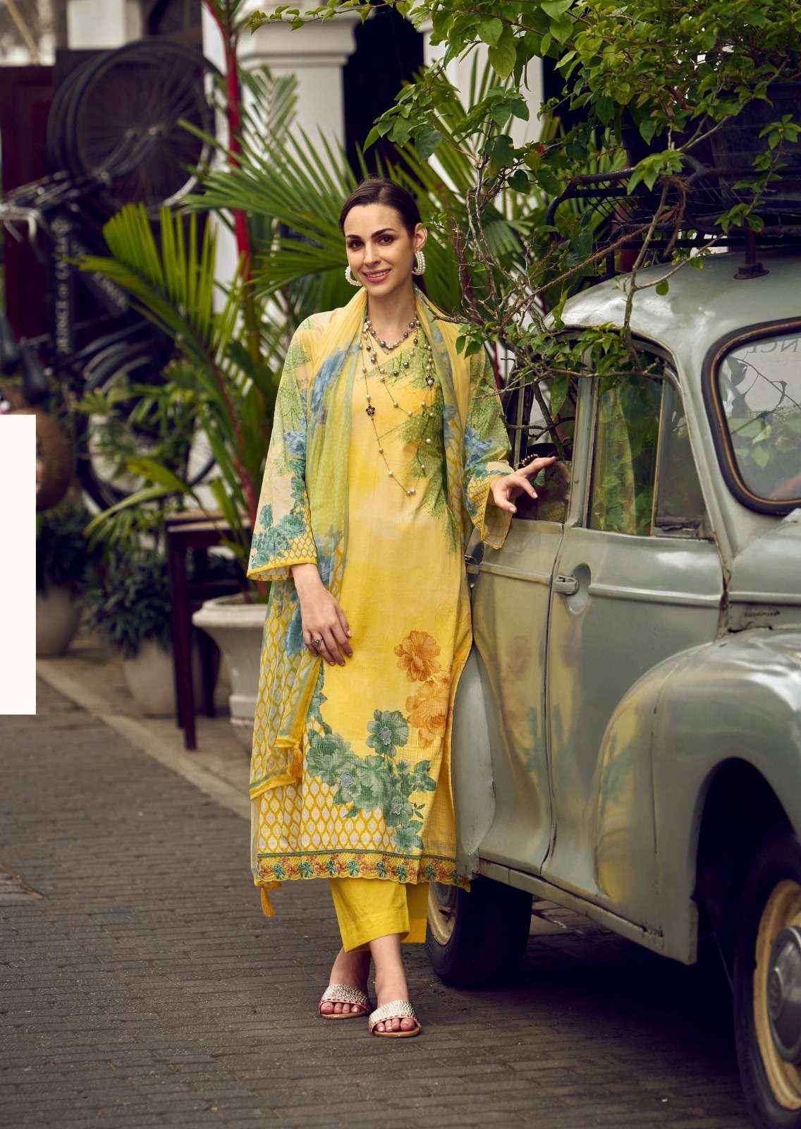 PRM trends Funflora Designer Stylish Cotton Dress Material _ Wholesale Factory Rate ( 6 Pcs Catalog )