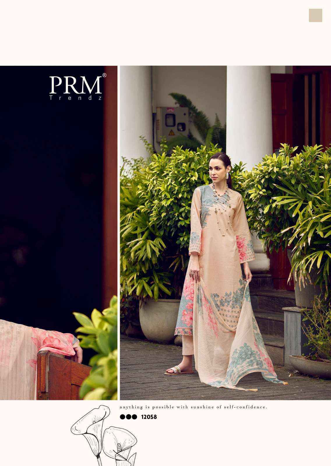 PRM trends Funflora Designer Stylish Cotton Suit Catalog Dealer in Surat
