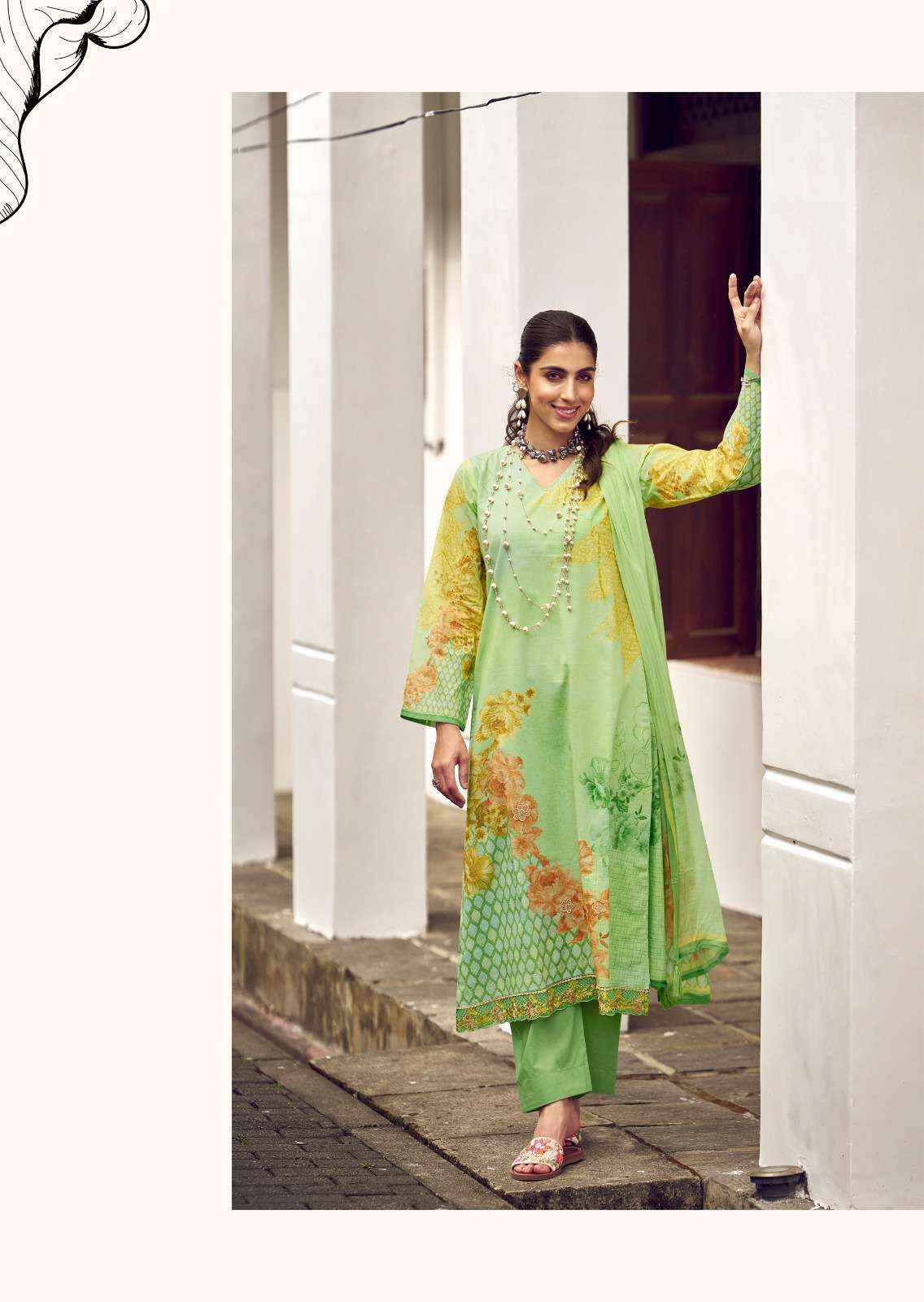 PRM trends Funflora Designer Stylish Cotton Suit Catalog Dealer in Surat