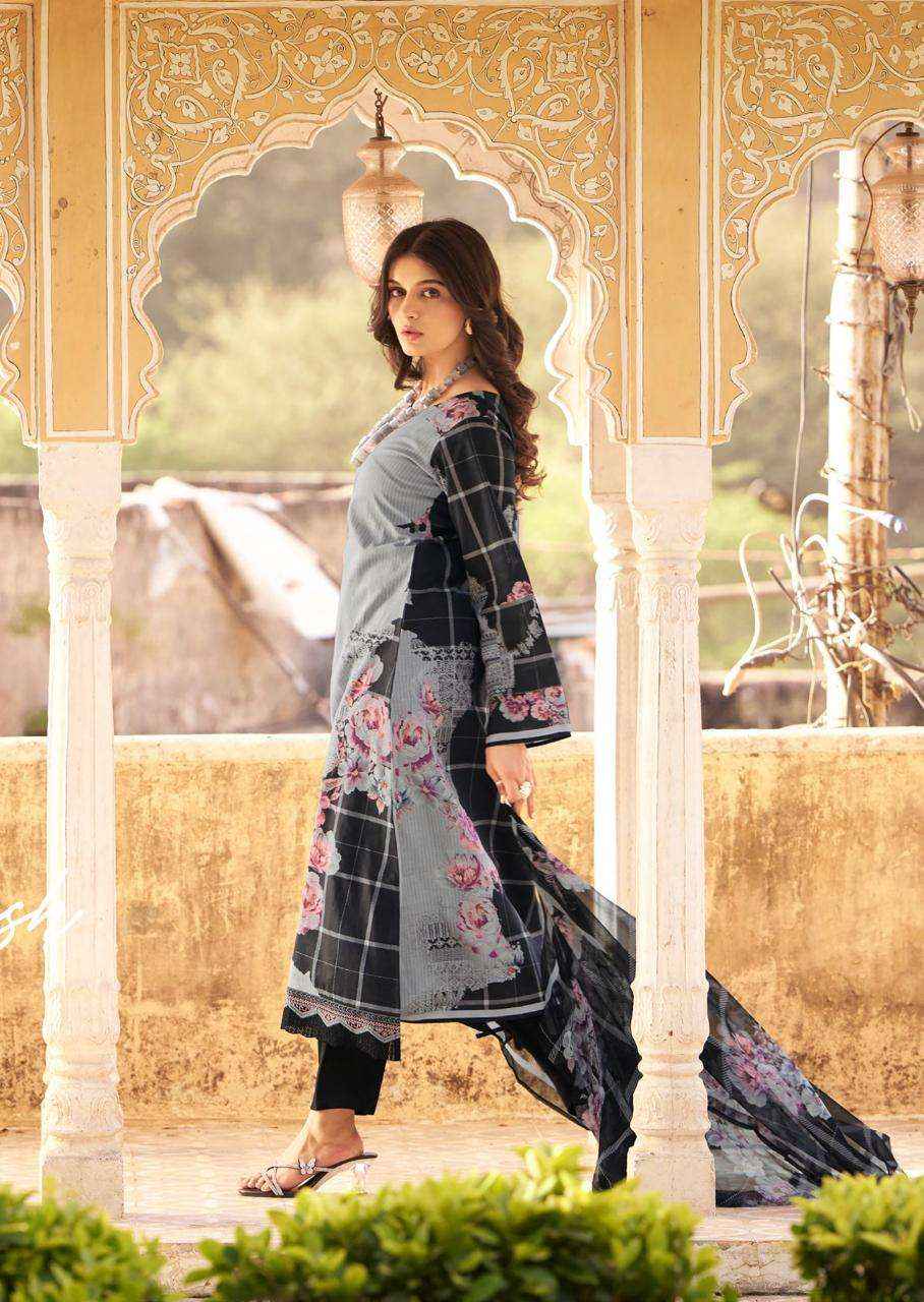 Prm Trendz Kaviar Pure Lawn Cotton Dress Material _ Wholesale Factory Rate ( 6 Pcs Catalog )