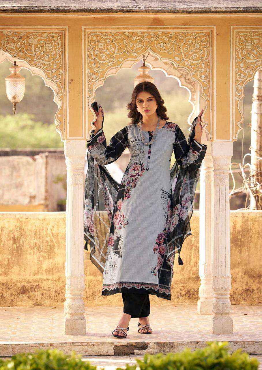 Prm Trendz Kaviar Pure Lawn Cotton Dress Material _ Wholesale Factory Rate ( 6 Pcs Catalog )