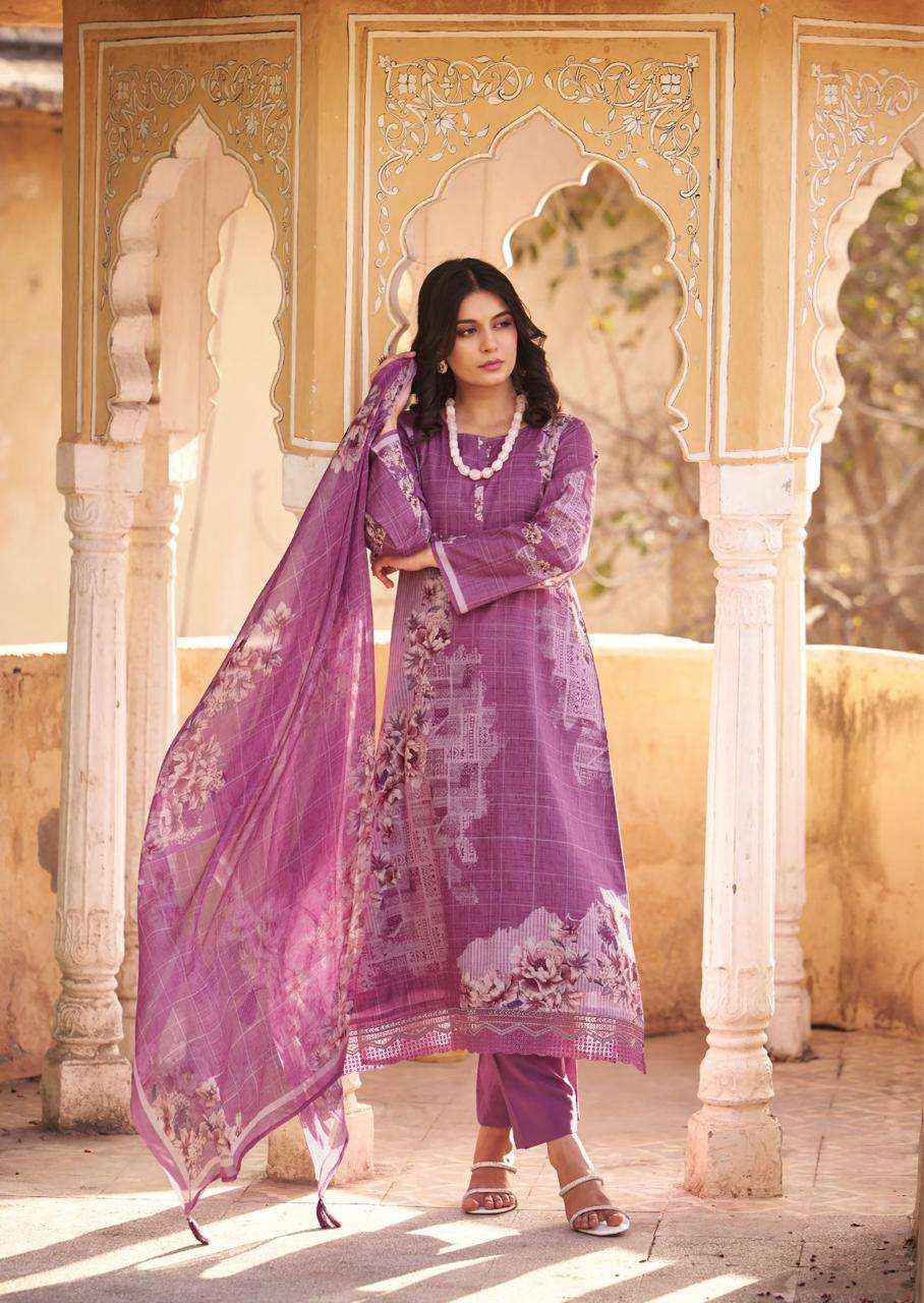 Prm Trendz Kaviar Pure Lawn Cotton Dress Material _ Wholesale Factory Rate ( 6 Pcs Catalog )