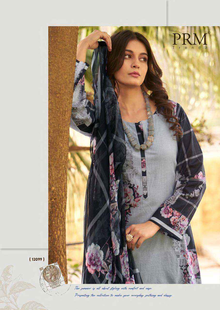 Prm Trendz Kaviar Pure Lawn Cotton Dress Material _ Wholesale Factory Rate ( 6 Pcs Catalog )