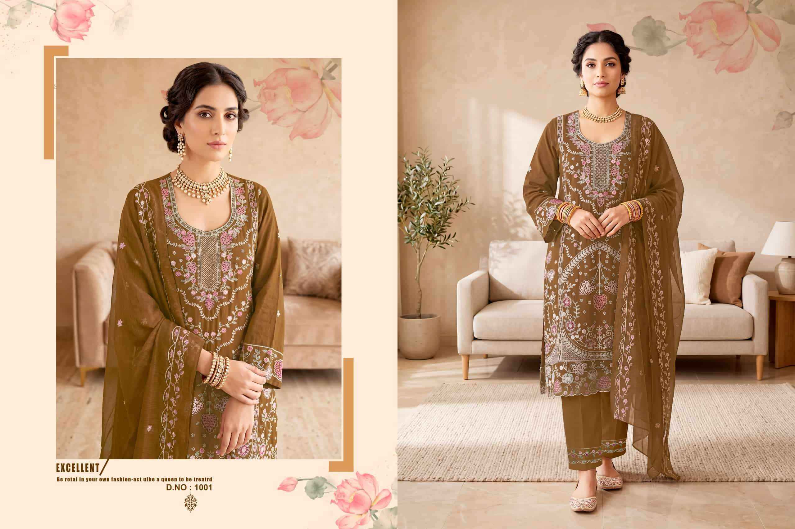 Radhika Azara Safia Pure Lawn Cotton Dress Material _ Wholesale Factory Rate ( 4 Pcs Catalog )