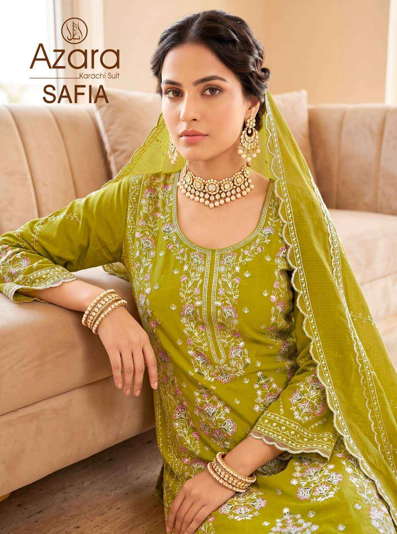 Radhika Fashion Azara Safia Lawn Cotton Dress Material Wholesale Price ( 4 pcs Catalog )