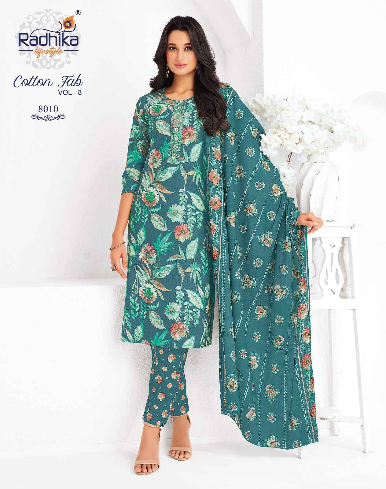 Radhika Lifestyle Cotton Fab Vol 8 Cotton Kurti Combo Wholesale Price ( 11 pcs Catalogue )