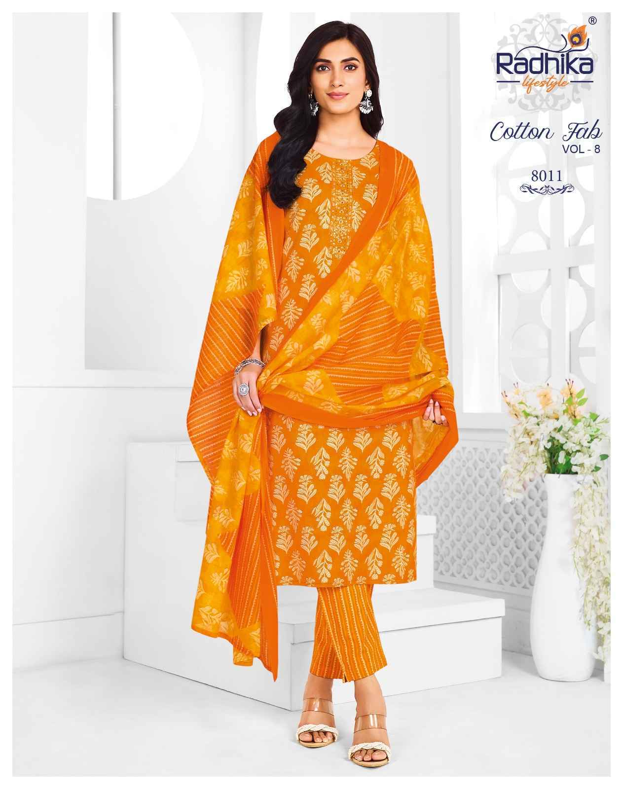 Radhika Lifestyle Cotton Fab Vol 8 Cotton Kurti Combo Wholesale Price ( 11 pcs Catalogue )