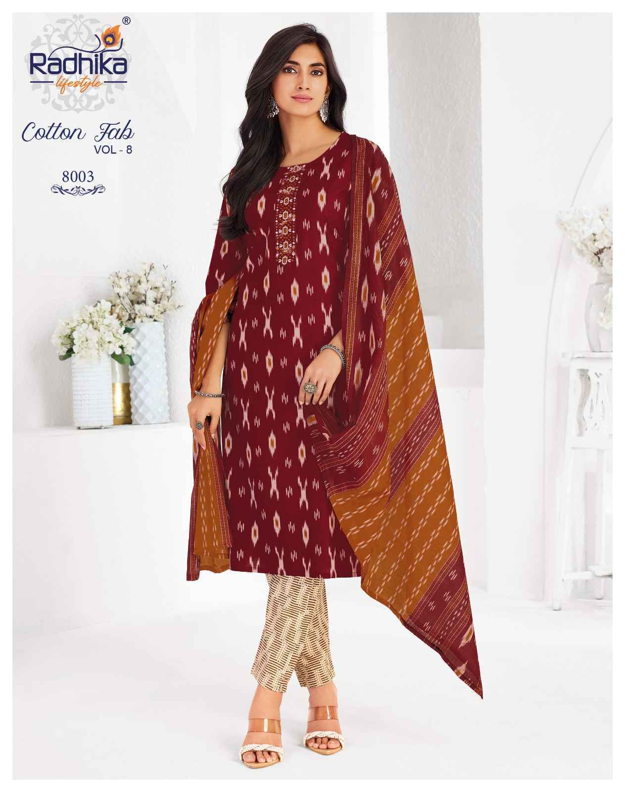 Radhika Lifestyle Cotton Fab Vol 8 Cotton Kurti Combo Wholesale Price ( 11 pcs Catalogue )