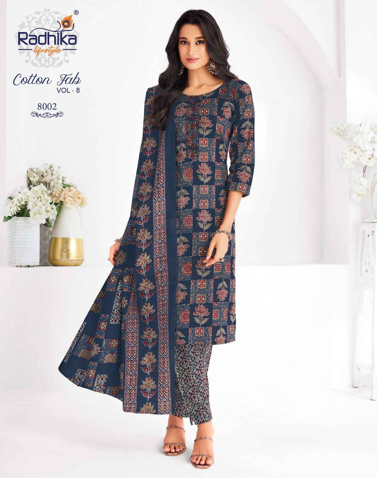 Radhika Lifestyle Cotton Fab Vol 8 Cotton Kurti Combo Wholesale Price ( 11 pcs Catalogue )