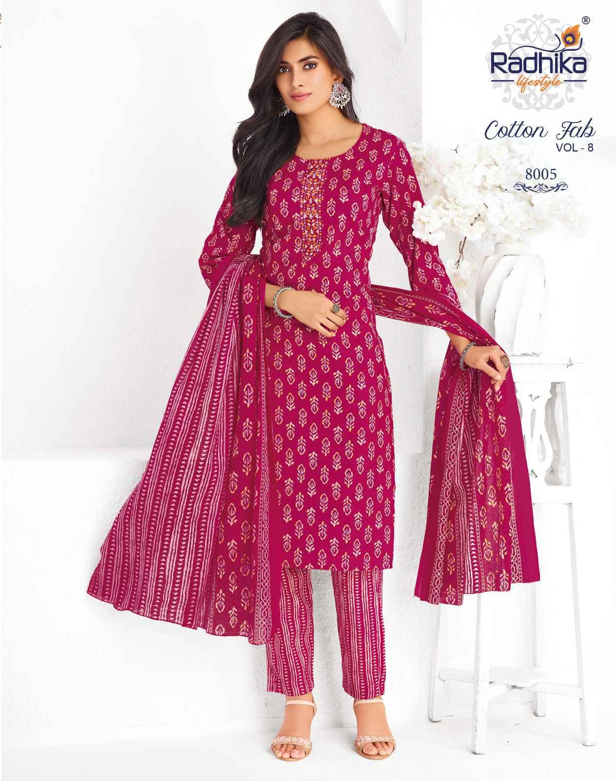 Radhika Lifestyle Cotton Fab Vol 8 Cotton Kurti Combo Wholesale Price ( 11 pcs Catalogue )