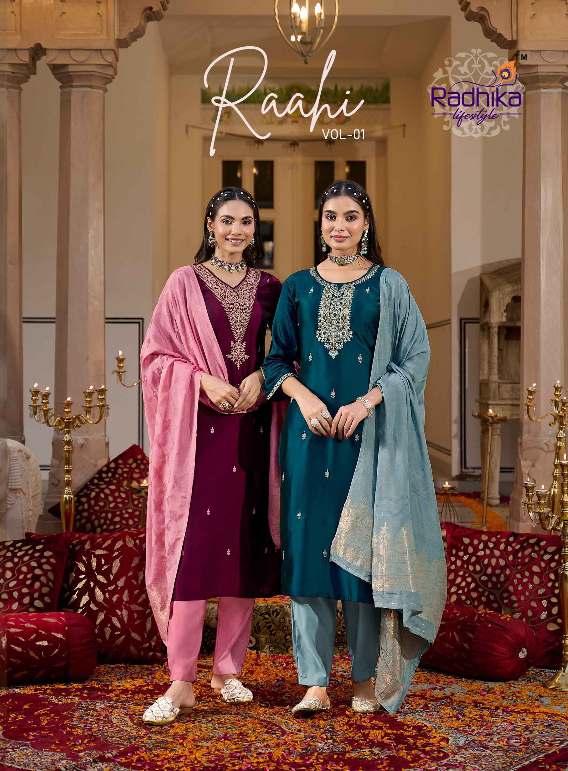 Radhika Lifestyle Rahi Vol 1 Silk Readymade Suits - Wholesale Factory price ( 6 pcs Catalogue )