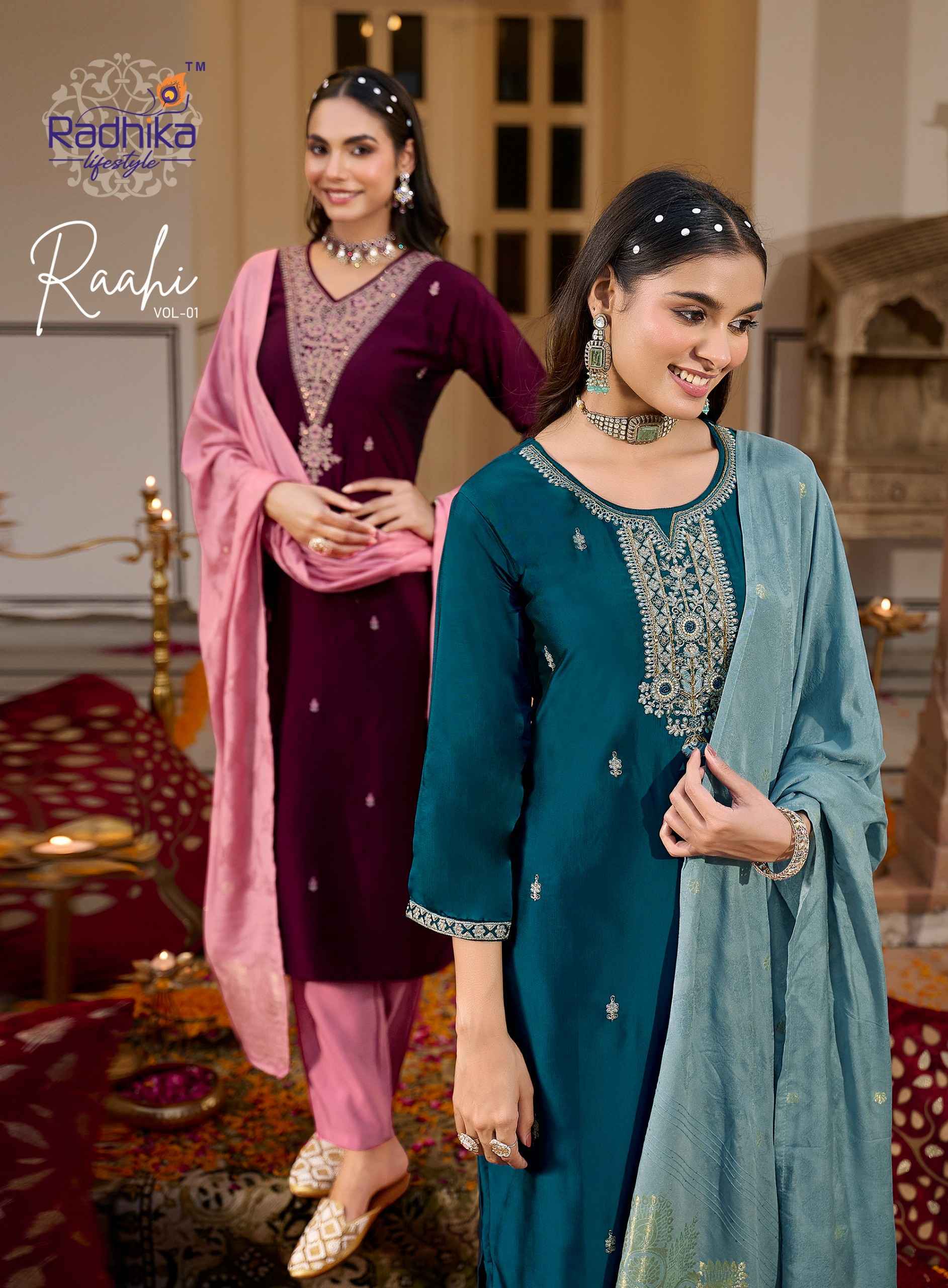 Radhika Lifestyle Rahi Vol 1 Silk Readymade Suits - Wholesale Factory price ( 6 pcs Catalogue )