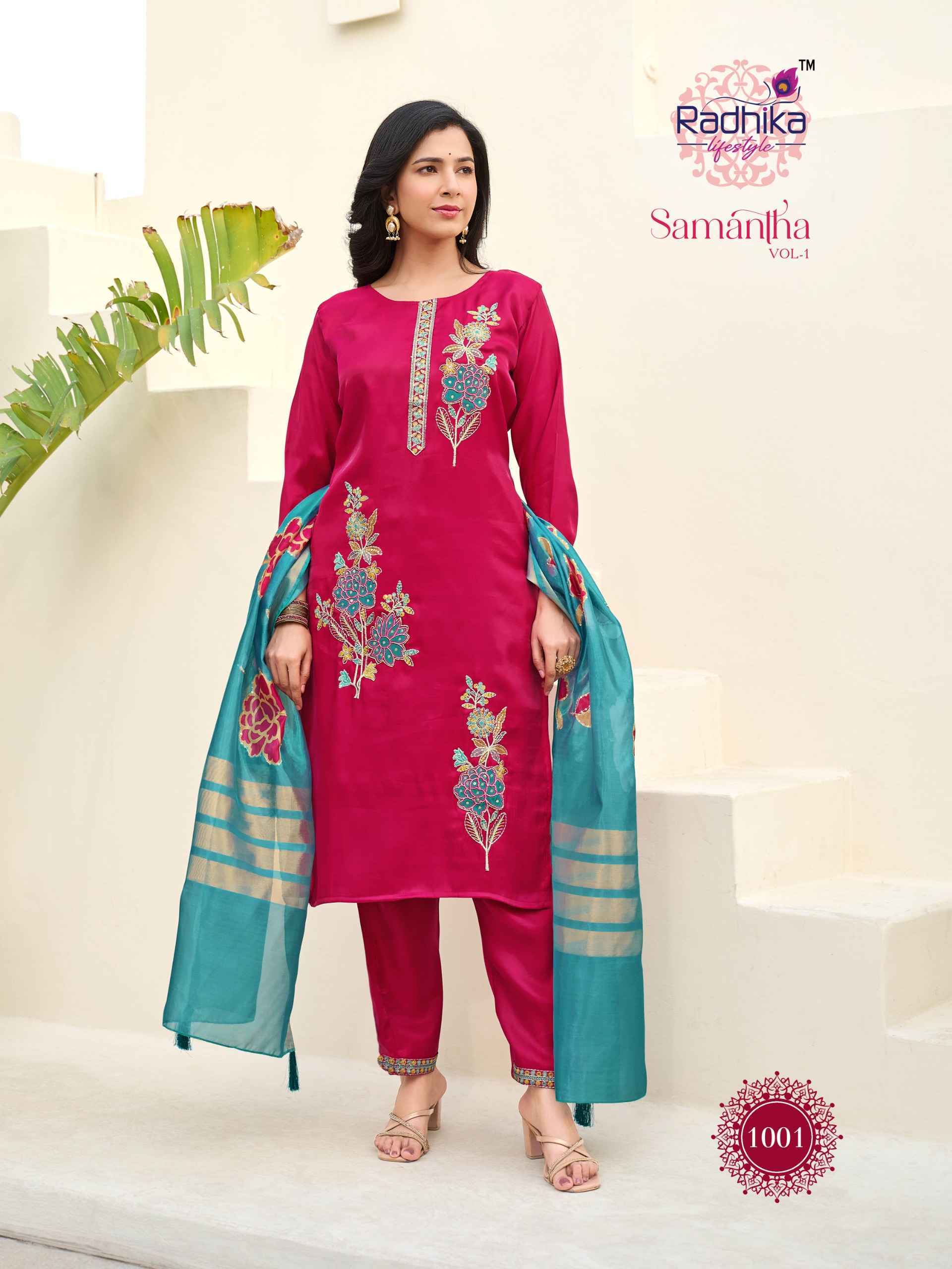 Radhika Lifestyle Samantha Vol 1 Roman Glass Kurti Combo Set Wholesale factory Price ( 6 Pcs Catalog )