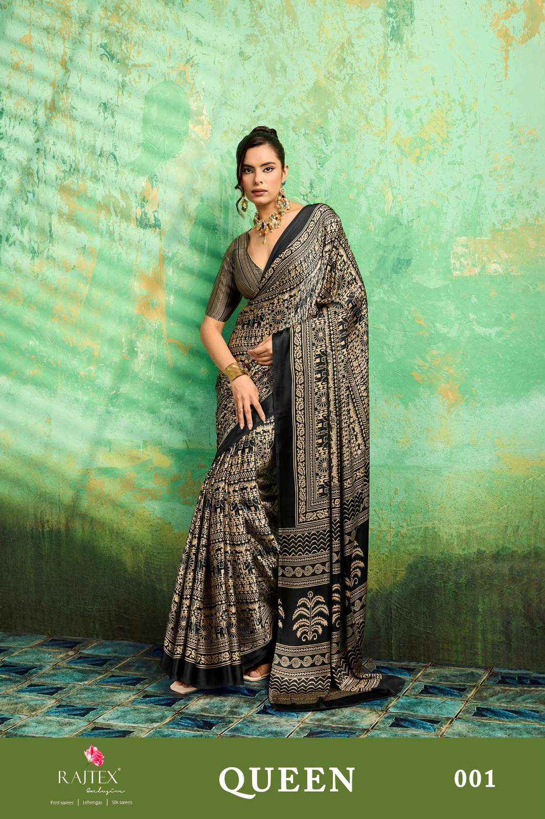 Rajtex Queen Latest Modal Satin Saree Colltection At Wholesale Price ( 4 Pcs Catalog )