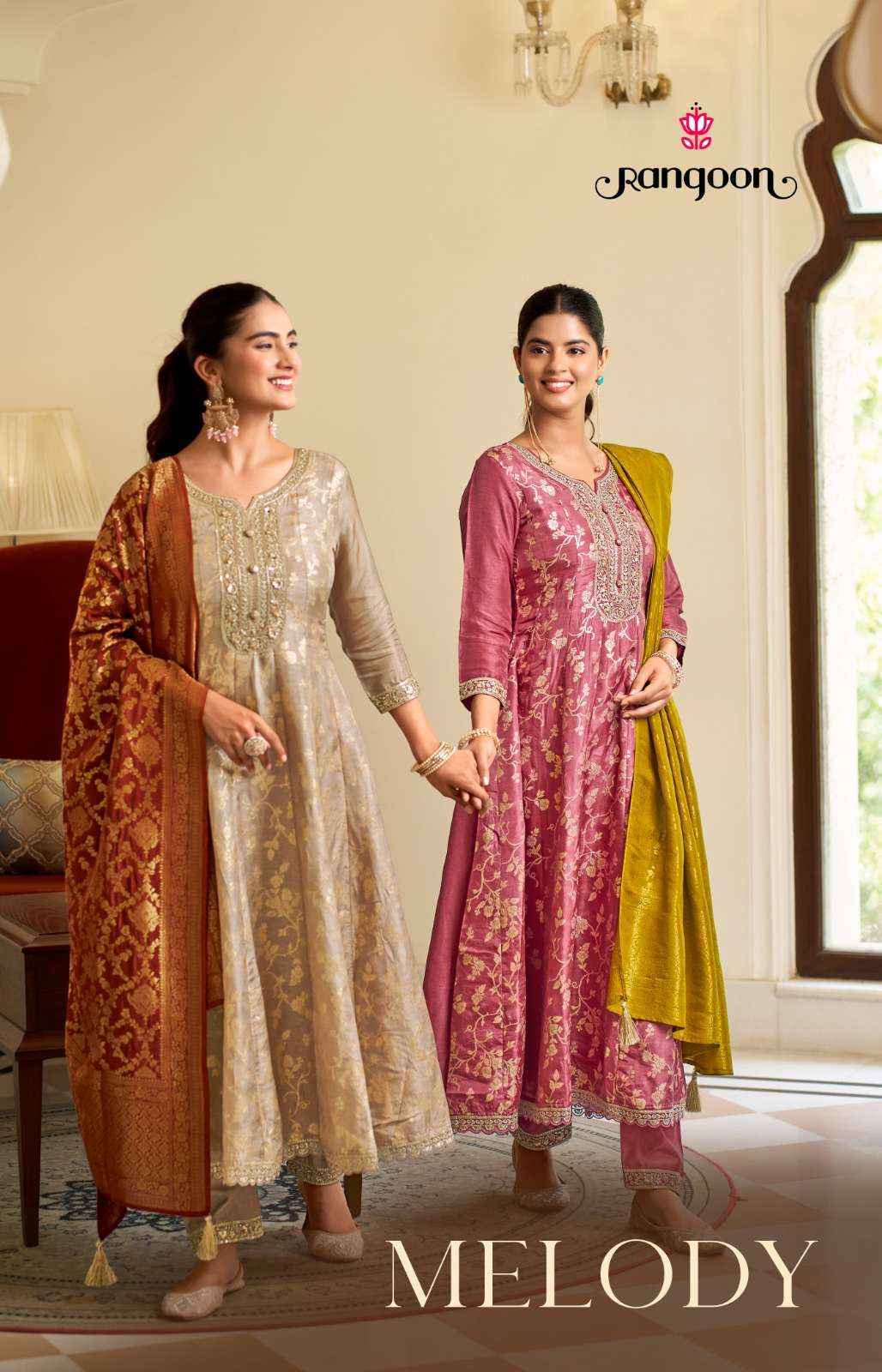 Rangoon Melody Readymade Suits Wholesale Supplier In surat ( 3 pcs Catalogue )