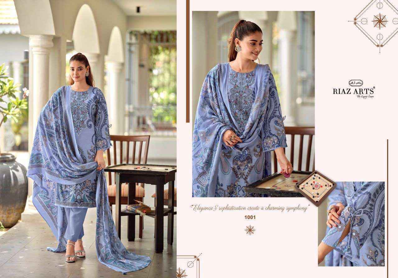 Riaz Arts Nayra Vol-42 Cotton Dress Material, Surat Wholesale Factory (8 pcs Catalogue)