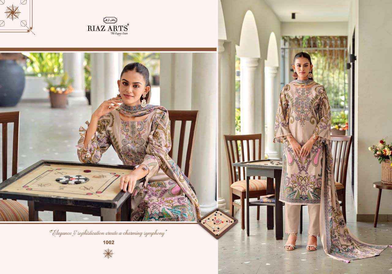 Riaz Arts Nayra Vol-42 Cotton Dress Material, Surat Wholesale Factory (8 pcs Catalogue)