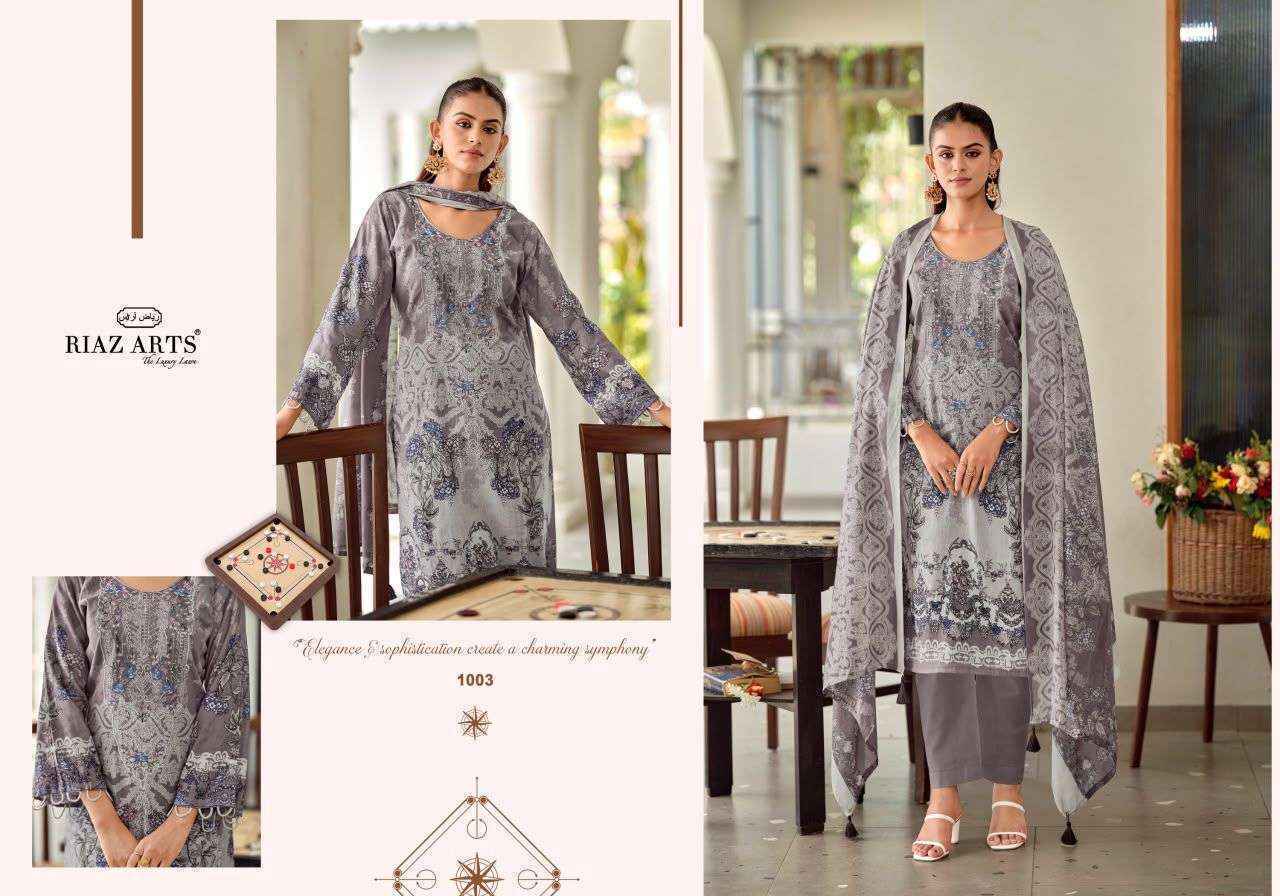 Riaz Arts Nayra Vol-42 Cotton Dress Material, Surat Wholesale Factory (8 pcs Catalogue)