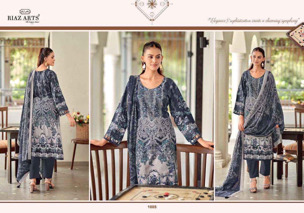 Riaz Arts Nayra Vol-42 Cotton Dress Material, Surat Wholesale Factory (8 pcs Catalogue)