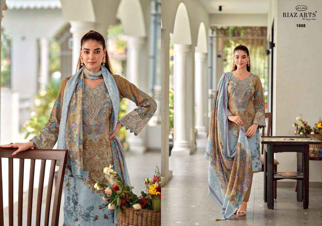 Riaz Arts Nayra Vol-42 Cotton Dress Material, Surat Wholesale Factory (8 pcs Catalogue)