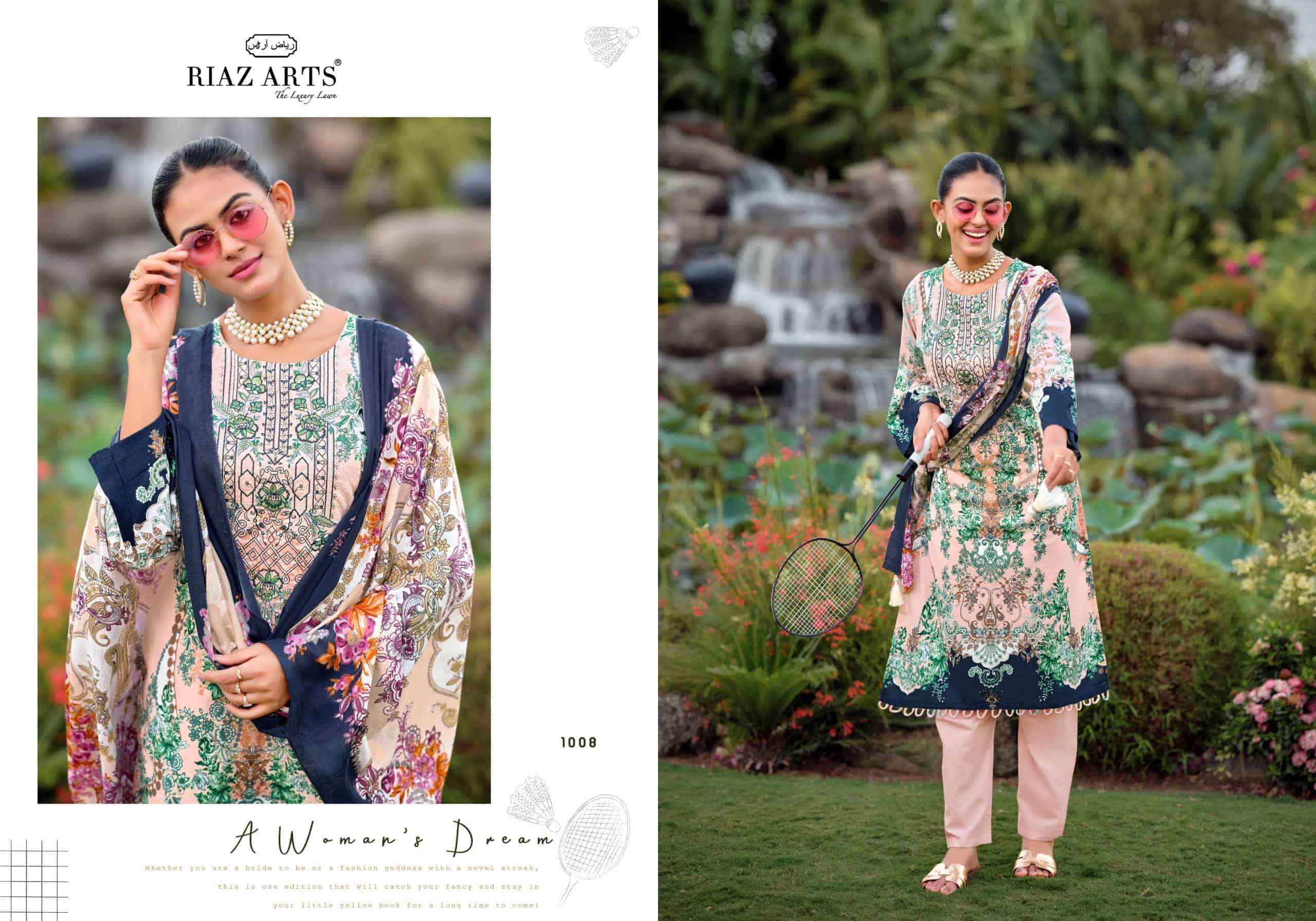 Riaz Arts Nayra Vol 44 Pure Cotton Pakistani Dress Material Wholesale Surat ( 8 Pcs Catalogue )