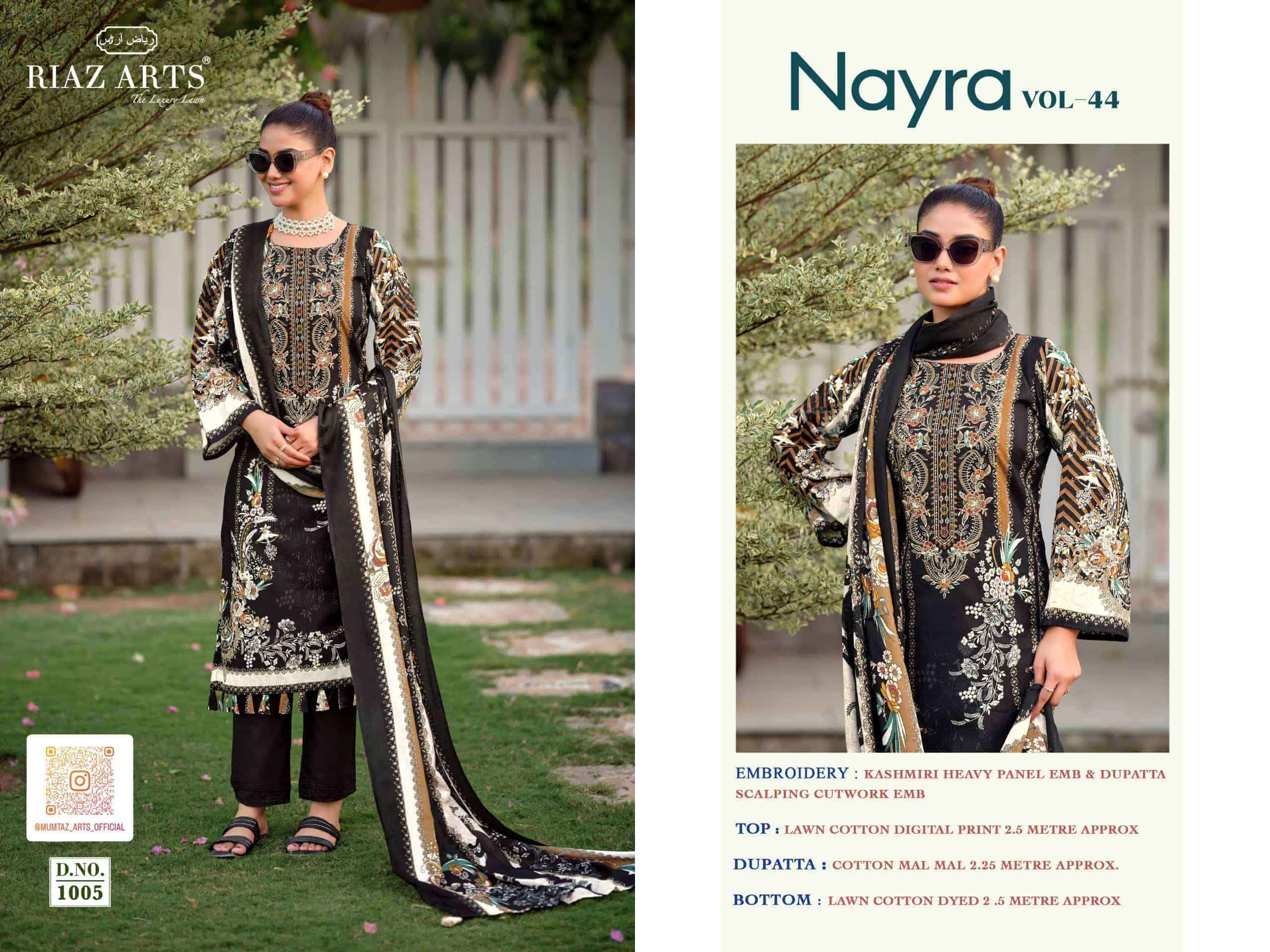 Riaz Arts Nayra Vol 44 Pure Cotton Pakistani Dress Material Wholesale Surat ( 8 Pcs Catalogue )