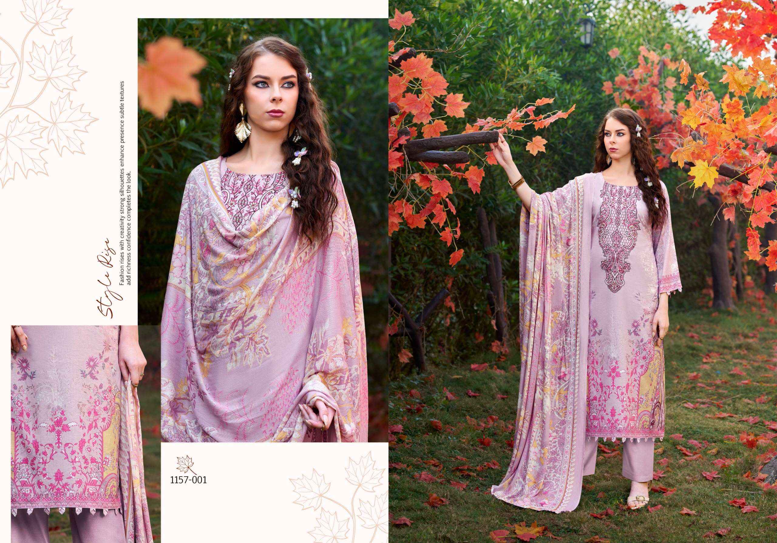 ROMANI NEEDLE WONDER VOL 15 COTTON DIGITAL PRINTS WITH FANCY WORK DRESS MATERIAL _ WHOLESALE FACTORY RATE ( 8 PCS CATALOG )