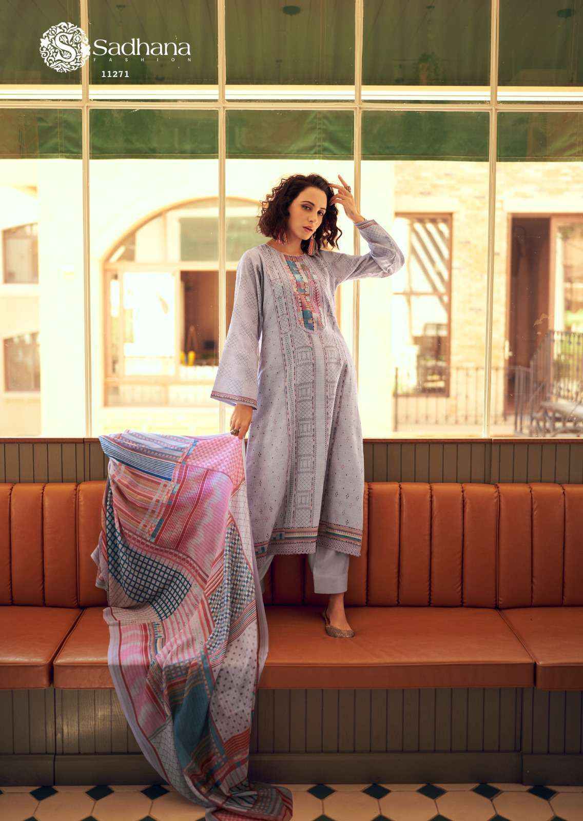 Sadhana Gulfidan Fancy Work Jam Cotton Suit Latest Summer Dress _ Wholesale Factory Rate ( 6 Pcs Catalog )