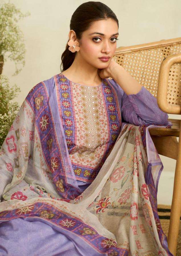 Sadhana Raabta Fancy Handwork Lawn Cotton Dress Material _ Wholesale Factory Rate ( 6 Pcs Catalog )