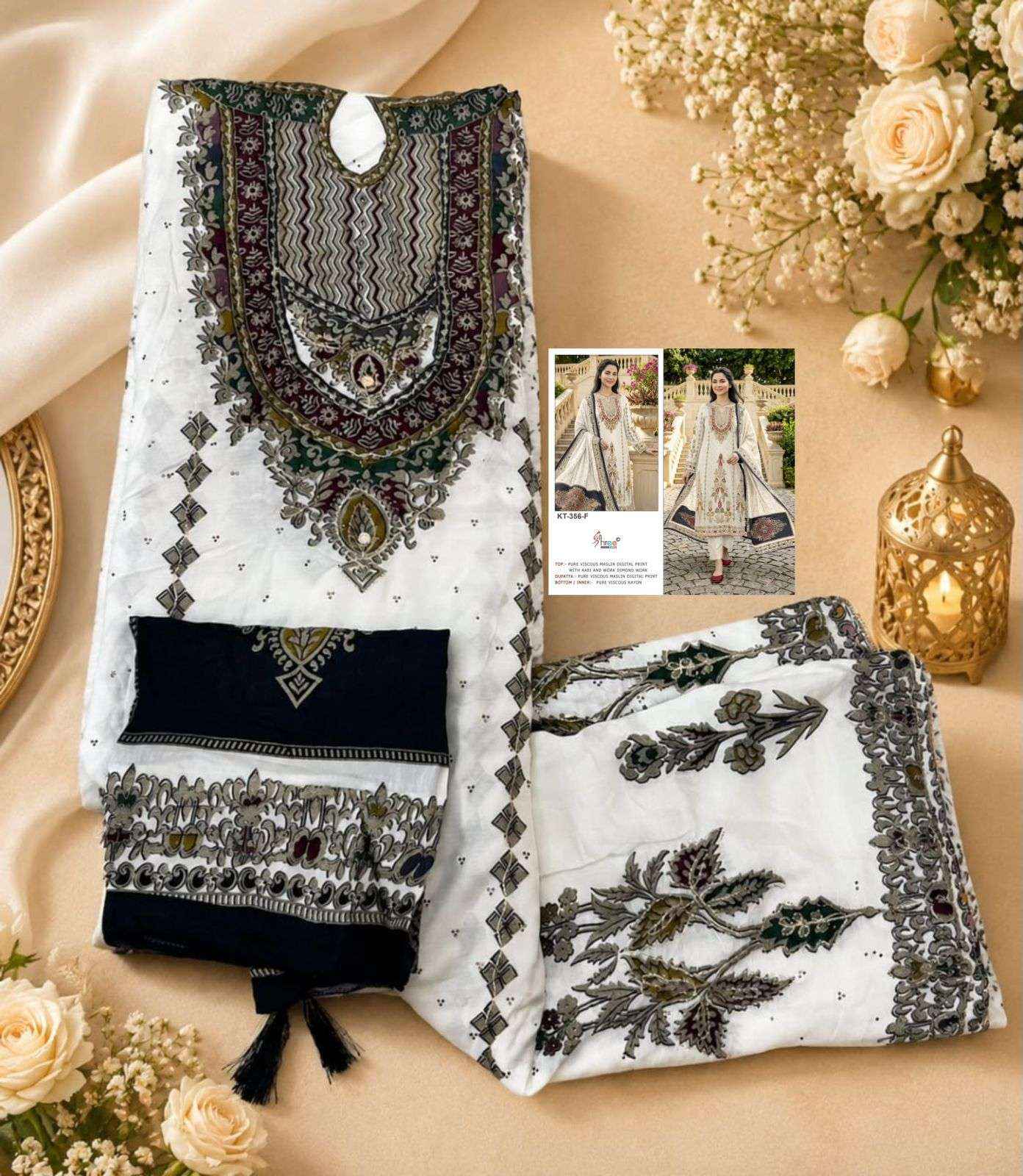 Shree Fabs Kt 356 Def Premium Muslin Pakistani Dress Material Surat ( 3 Pcs Catalogue )