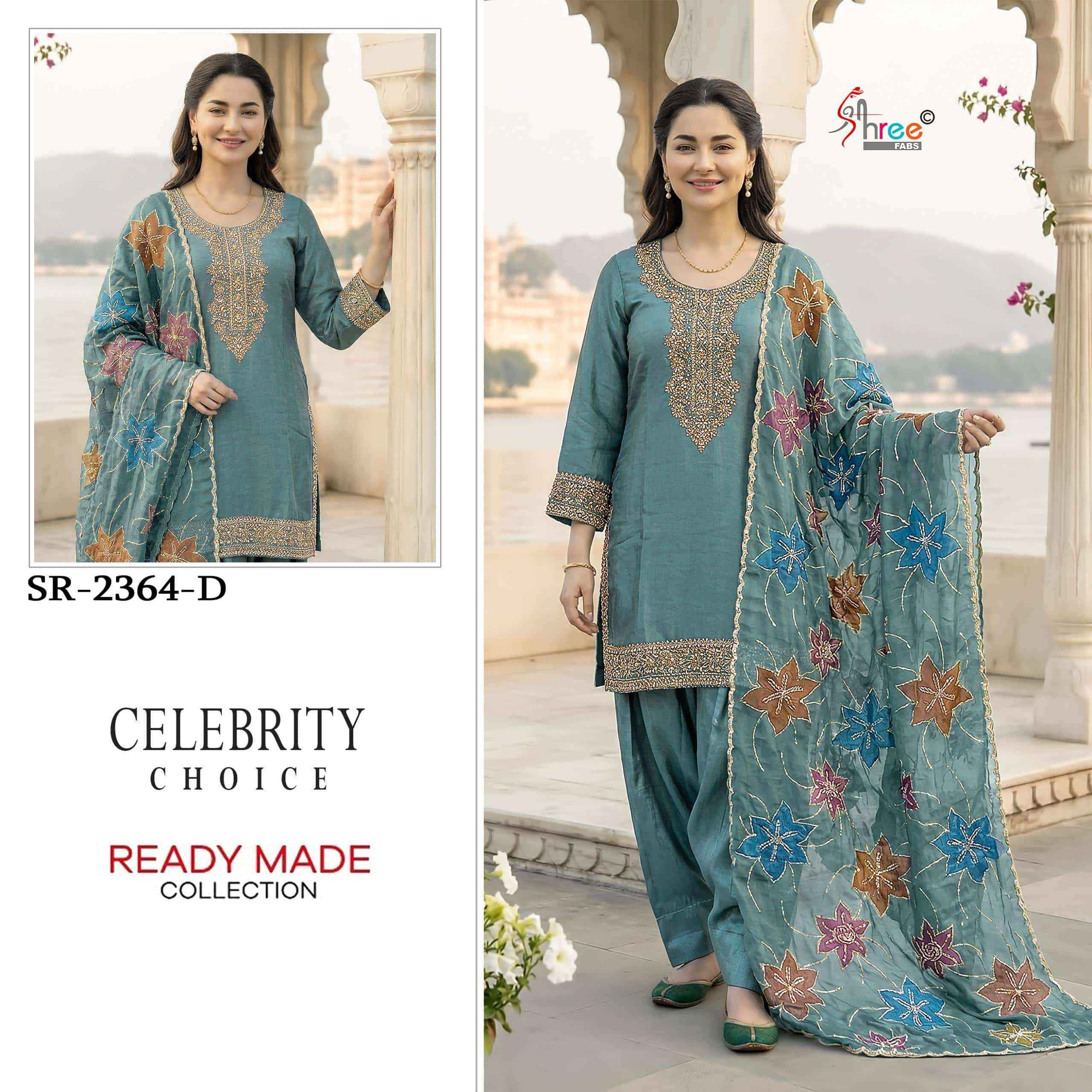 Shree Fabs Sr 2364 Abcd Partywear Pakistani Dress Readymade Collection _ Wholesale Factory Rate ( 4 Pcs Catalog )