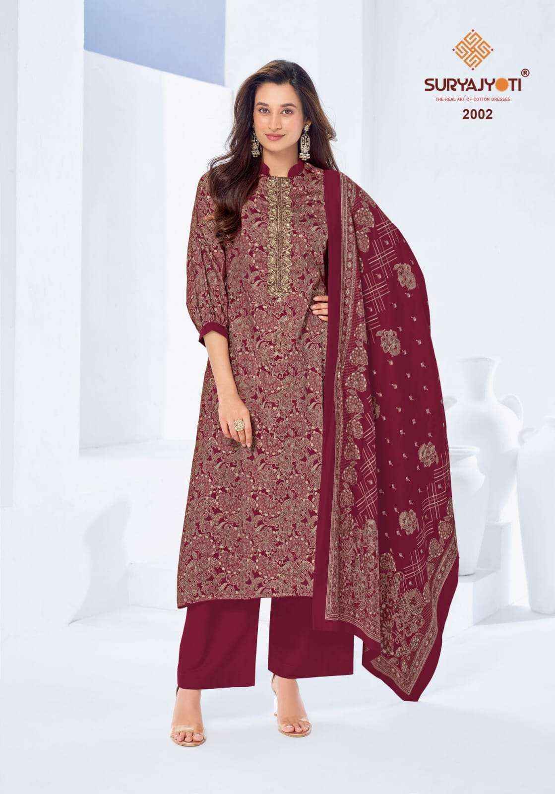 Suryajyoti Krista Vol 2 Jam Satin Dress 6 pcs Catalogue