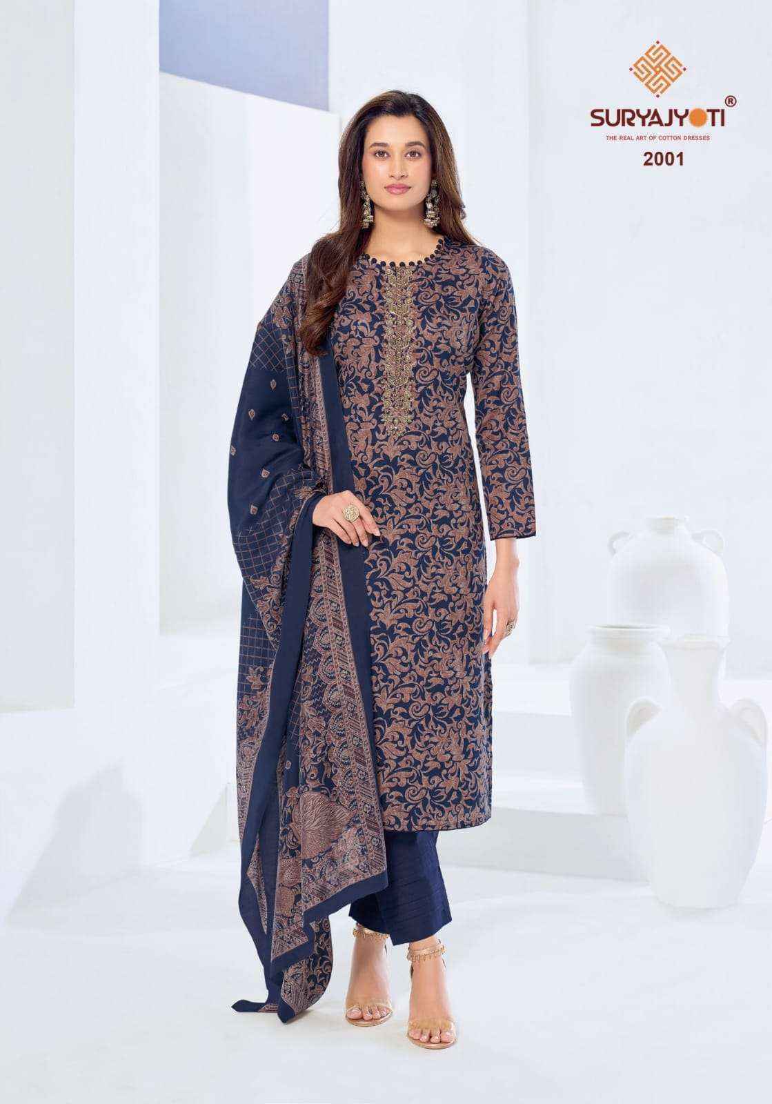 Suryajyoti Krista Vol 2 Jam Satin Dress 6 pcs Catalogue