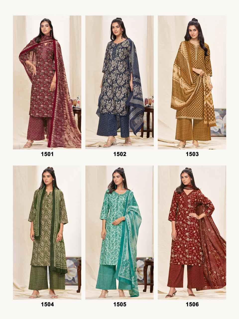 Suryajyoti Preyasi Vol 15 Cotton Readymade Suits Wholesale Surat ( 10 pcs Catalogue )